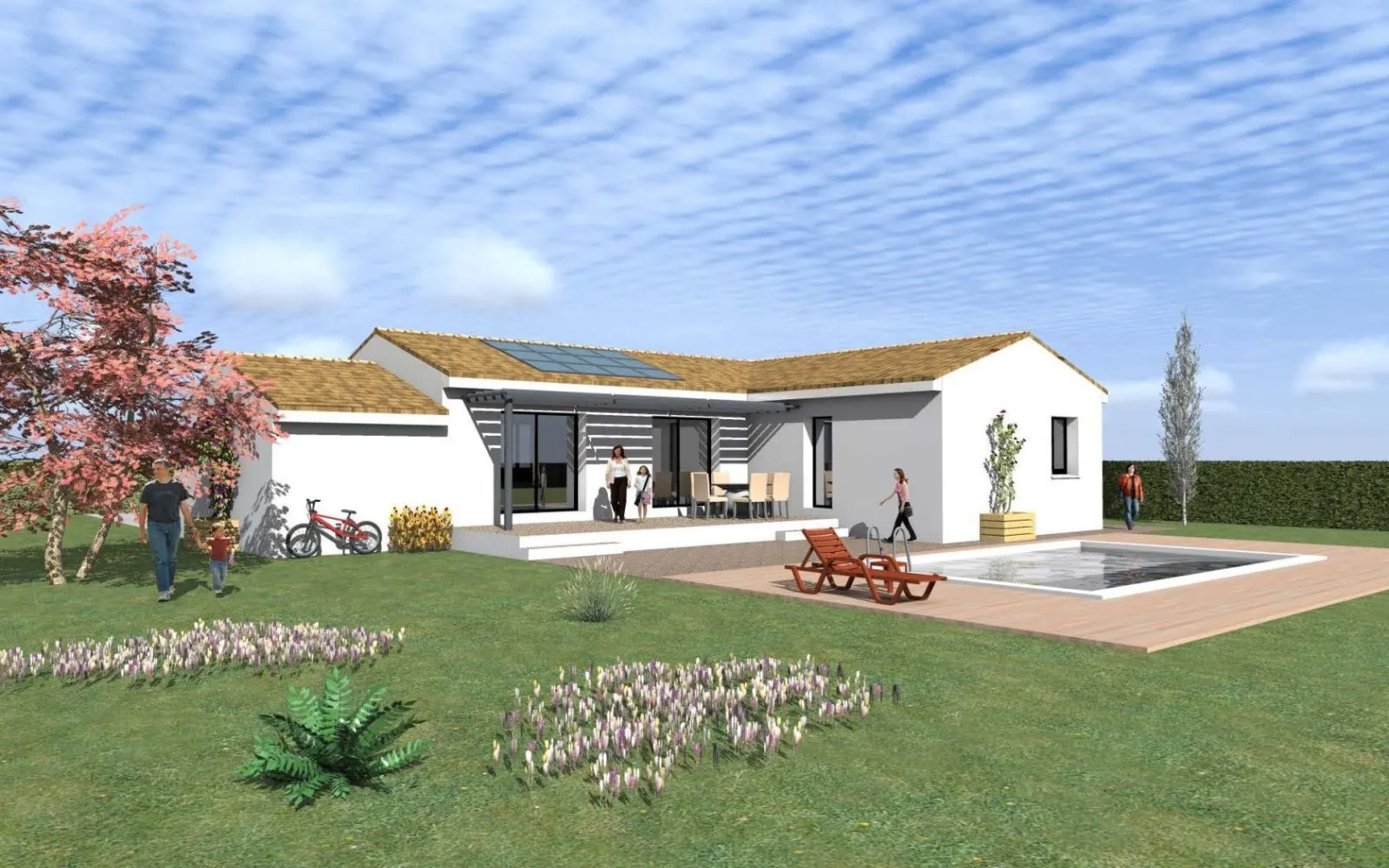 Projet de construction d'une maison 88.14 m² avec terrain à AUBAIS (30) à Aubais — photo 1