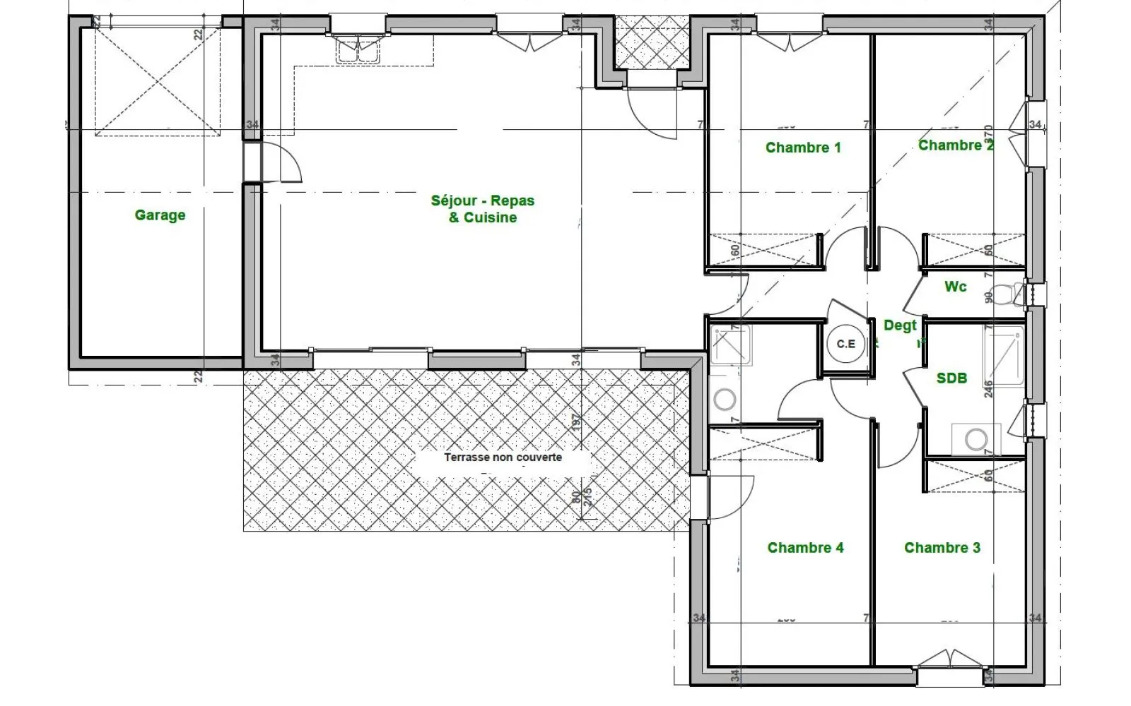 Projet de construction d'une maison 88.14 m² avec terrain à AUBAIS (30) à Aubais — photo 3