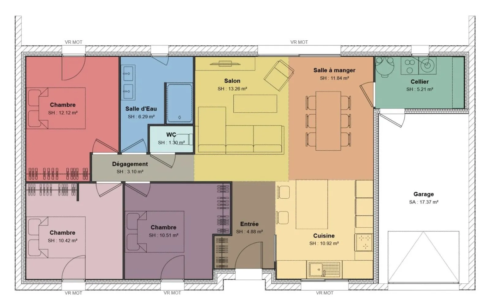 Projet de construction d'une maison 89.85 m² avec terrain à BESSAY-SUR-ALLIER (03) à Bessay-sur-Allier — photo 6