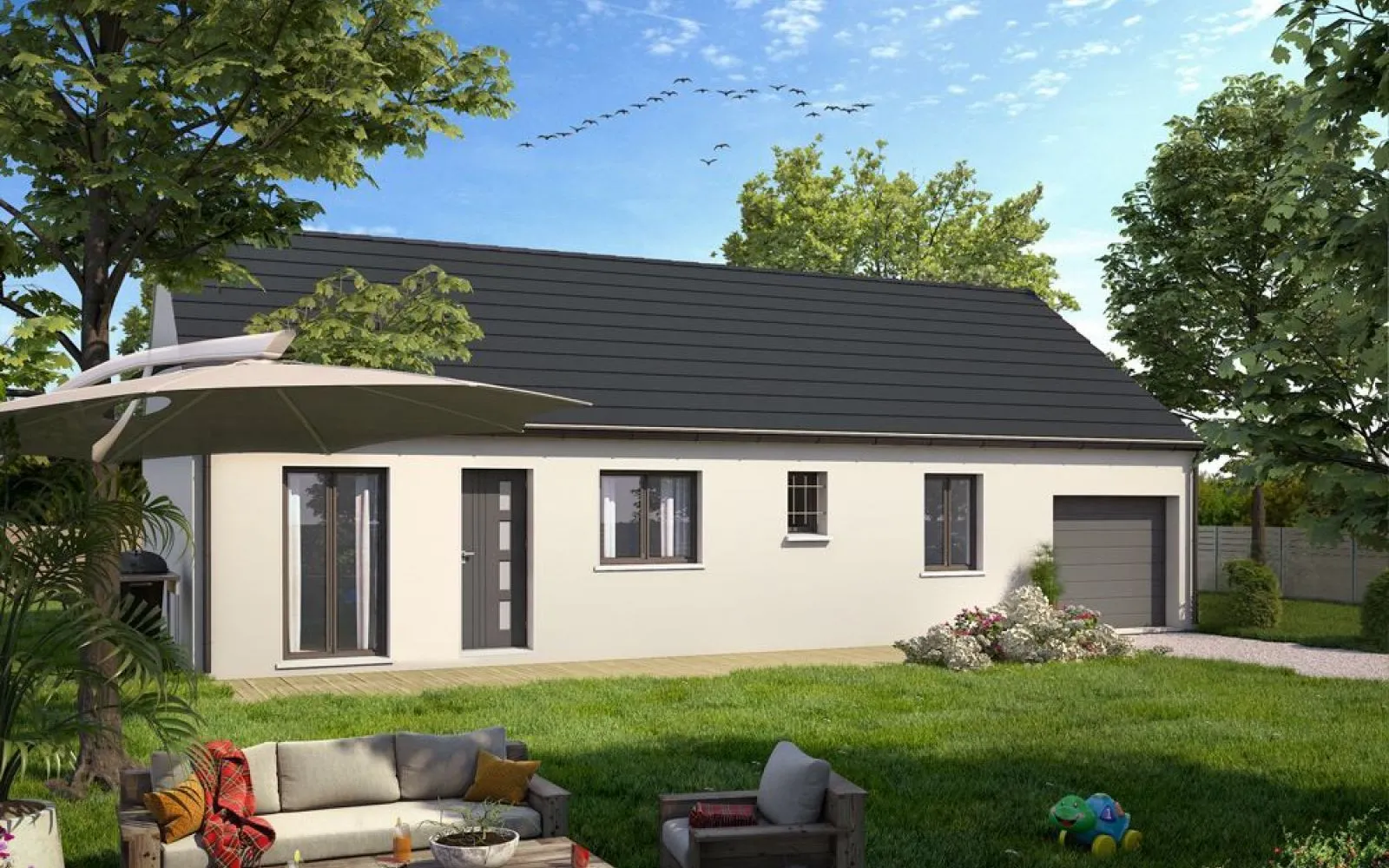 Projet de construction d'une maison 83 m² avec terrain à DROUE-SUR-DROUETTE (28) à Droue-sur-Drouette — photo 1