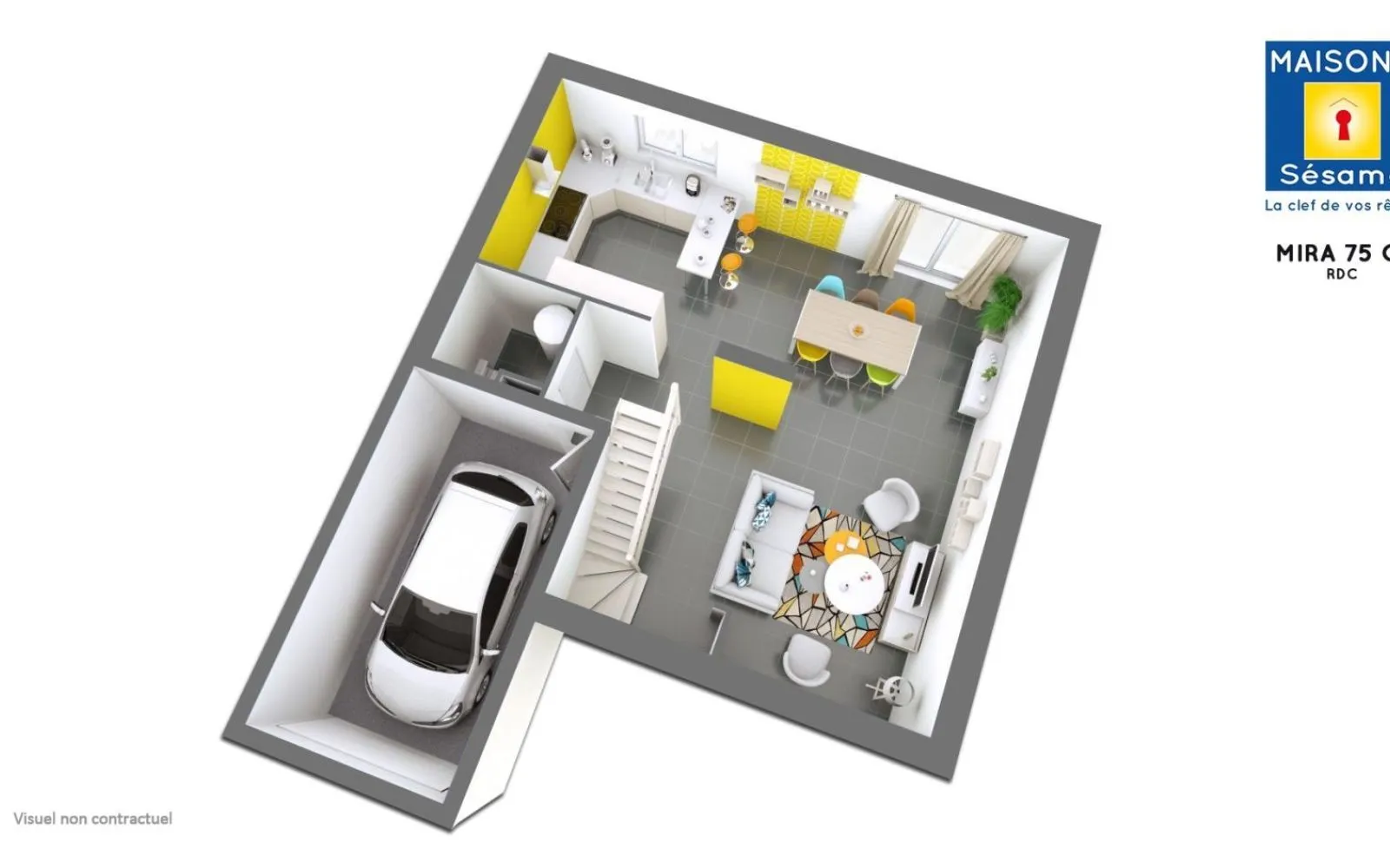 Projet de construction d'une maison 76 m² avec terrain à NOGENT-LE-ROI (28) à Nogent-le-Roi — photo 2