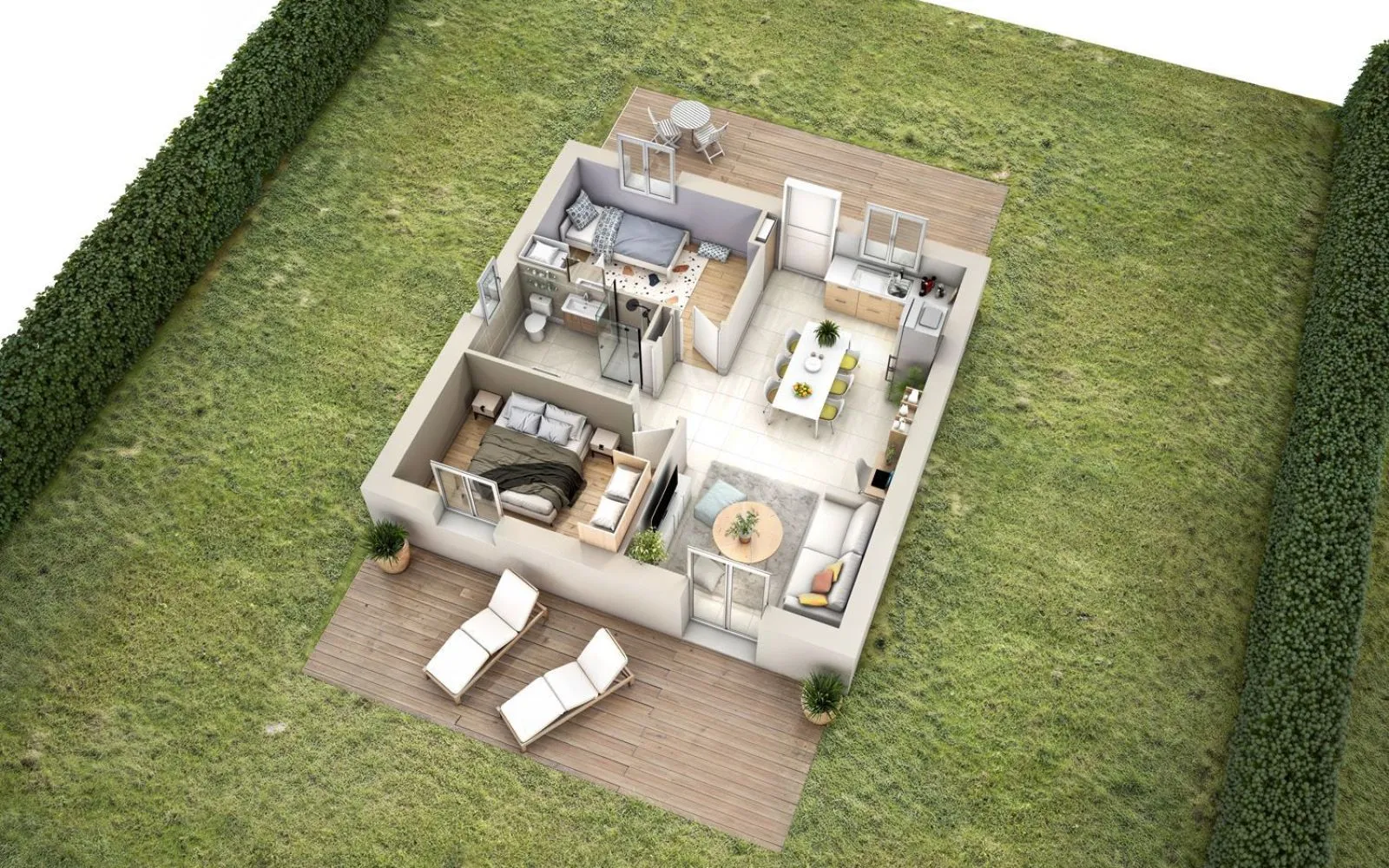 Projet de construction d'une maison 49 m² avec terrain à GREZ-SUR-LOING (77) à Grez-sur-Loing — photo 2