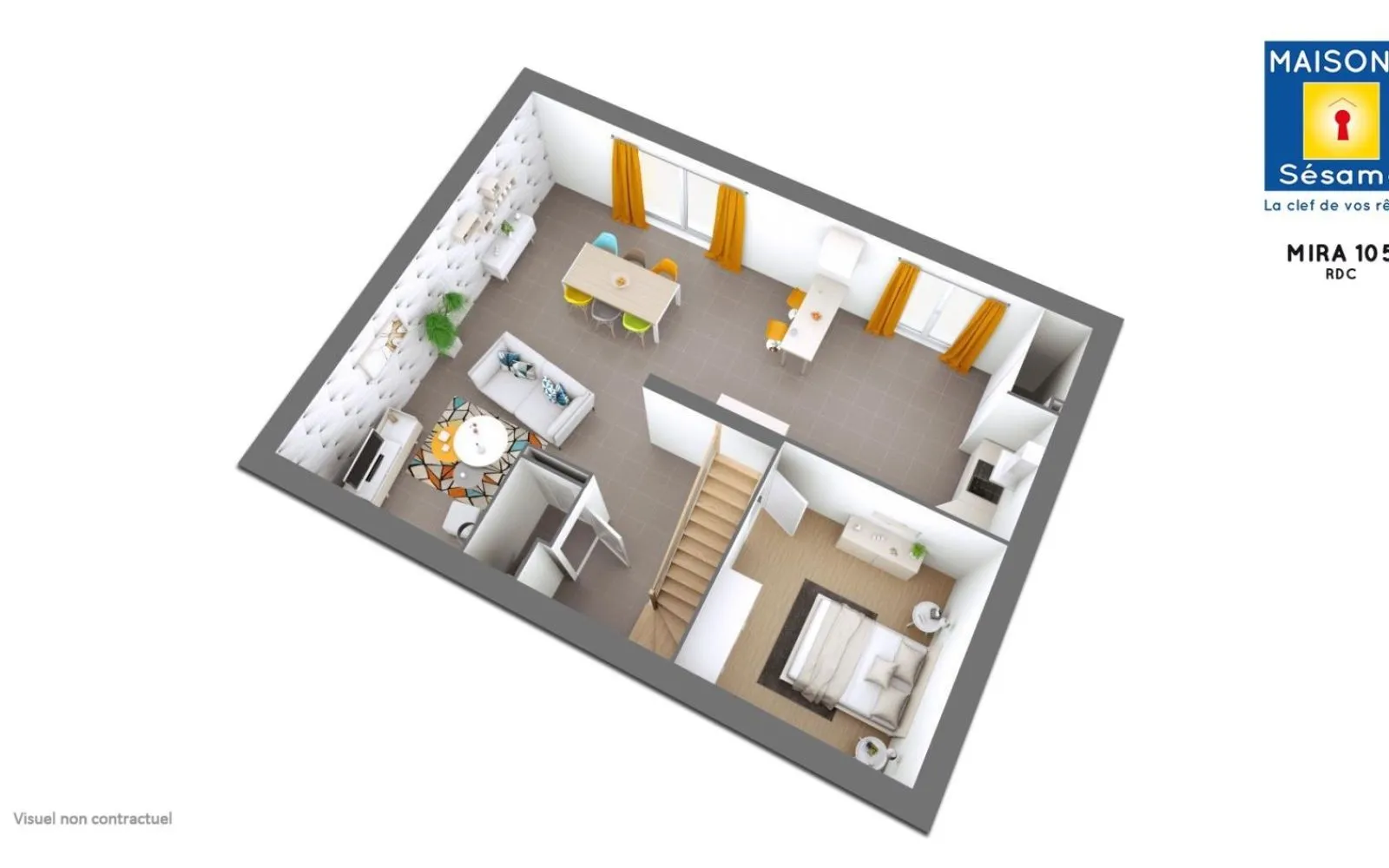 Projet de construction d'une maison 103 m² avec terrain à MORTEFONTAINE-EN-THELLE (60) à Mortefontaine-en-Thelle — photo 2