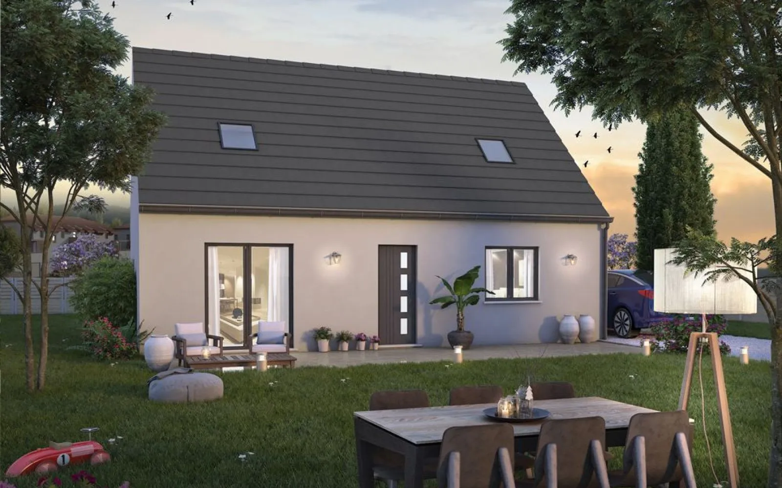 Projet de construction d'une maison 73 m² avec terrain à MORTEFONTAINE-EN-THELLE (60) à Mortefontaine-en-Thelle — photo 1