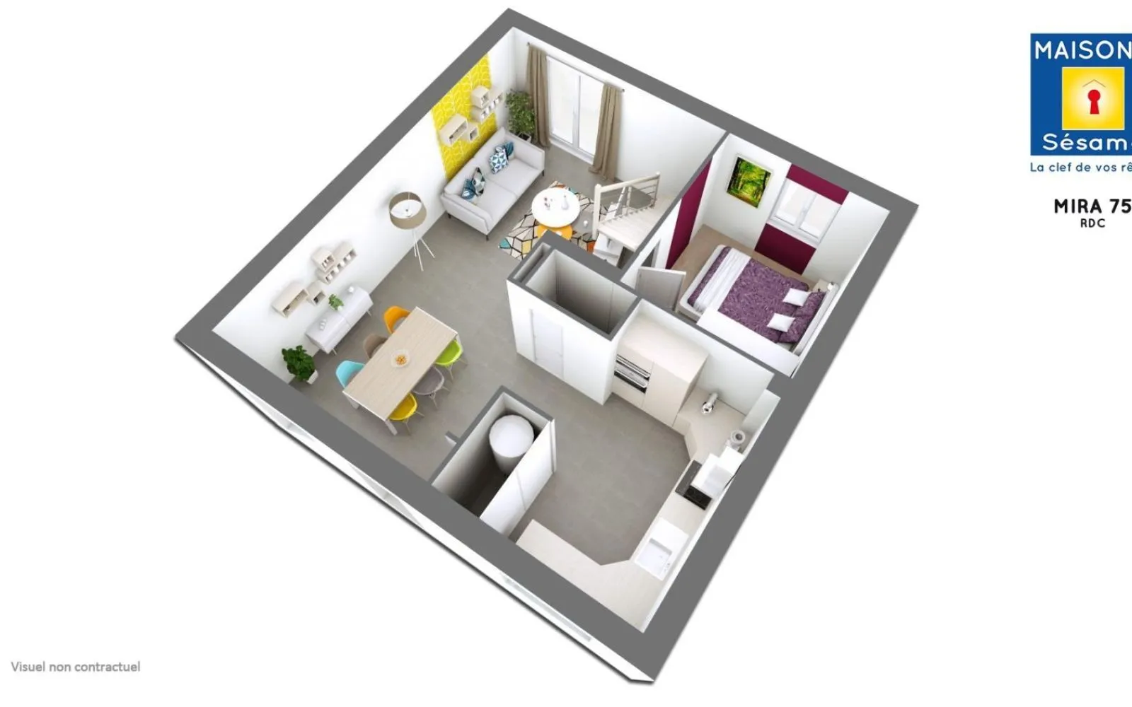 Projet de construction d'une maison 73 m² avec terrain à MORTEFONTAINE-EN-THELLE (60) à Mortefontaine-en-Thelle — photo 2