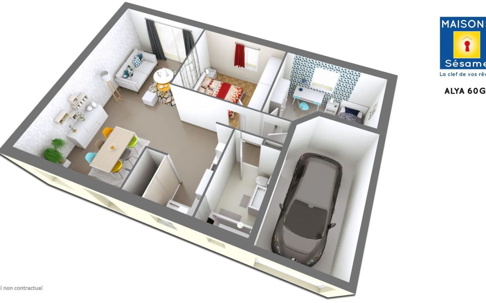 Projet de construction d'une maison 65 m² avec terrain à VILLECERF (77) à Villecerf — photo 2