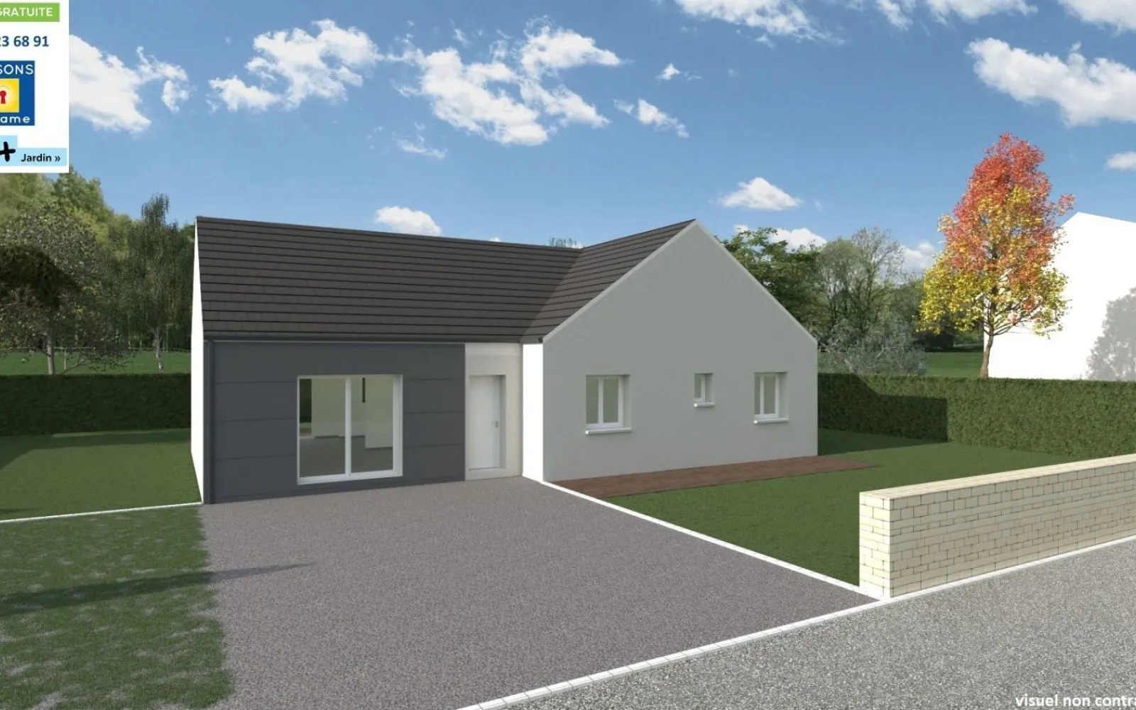 Projet de construction d'une maison 88 m² avec terrain à 20 minutes de MILLY-LA-FORET (91) à Milly-la-Forêt — photo 1