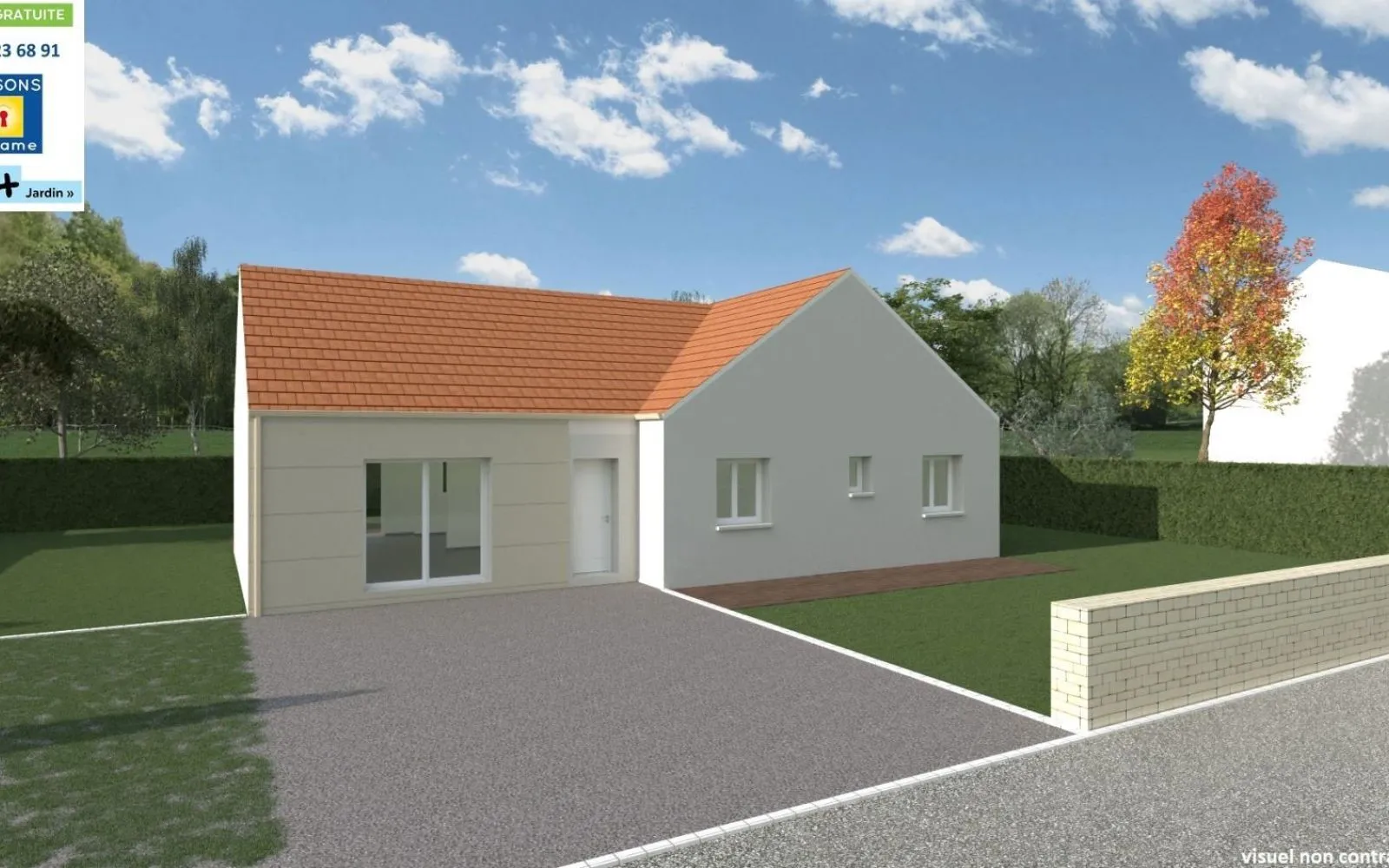 Projet de construction d'une maison 88 m² avec terrain à 20 minutes de MILLY-LA-FORET (91) à Milly-la-Forêt — photo 2