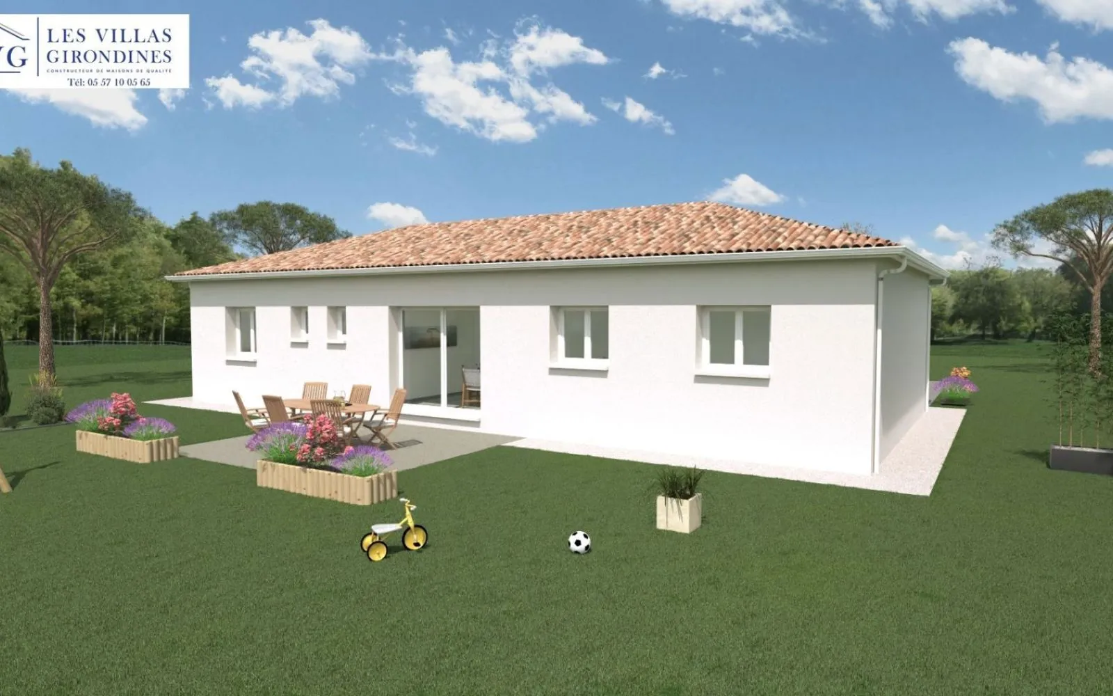 Projet de construction d'une maison 94.95 m² avec terrain à BELIN-BELIET (33) à Belin-Béliet — photo 1