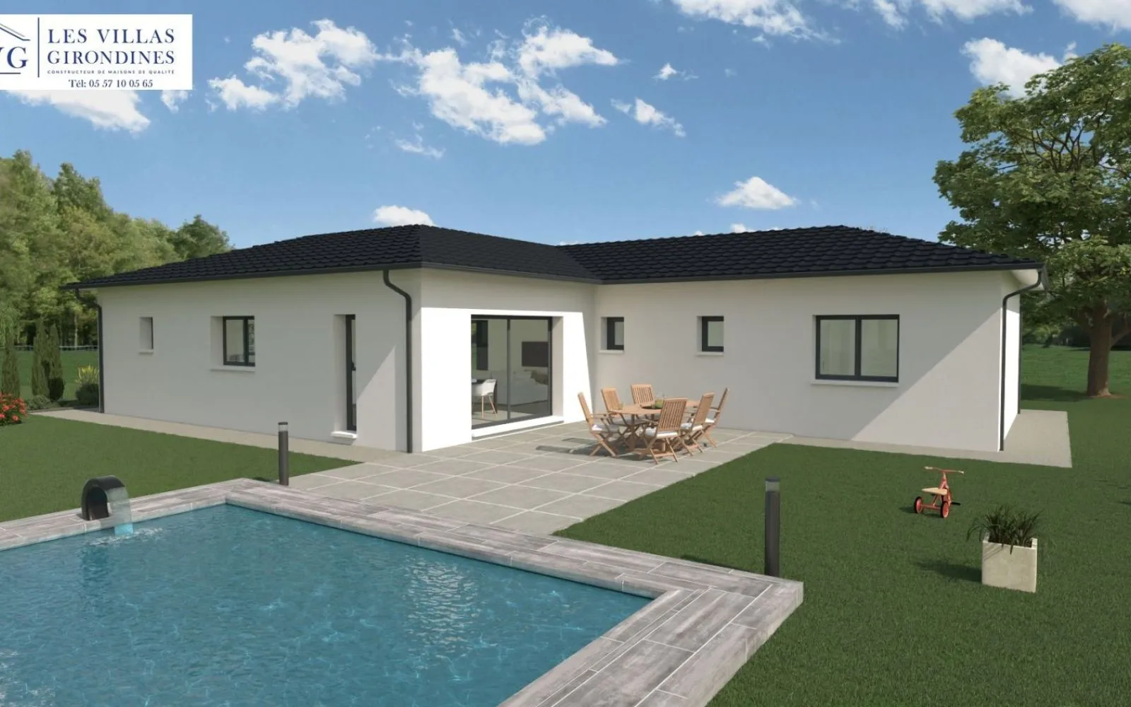Projet de construction d'une maison 128.47 m² avec terrain à BELIN-BELIET (33) à Belin-Béliet — photo 1
