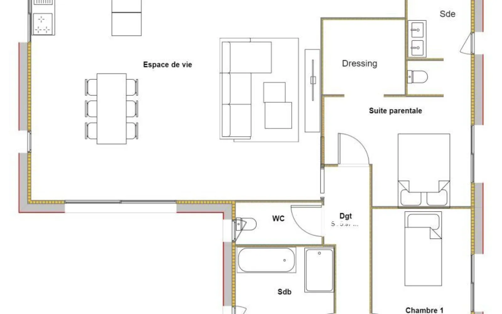 Projet de construction d'une maison 128.47 m² avec terrain à BELIN-BELIET (33) à Belin-Béliet — photo 3