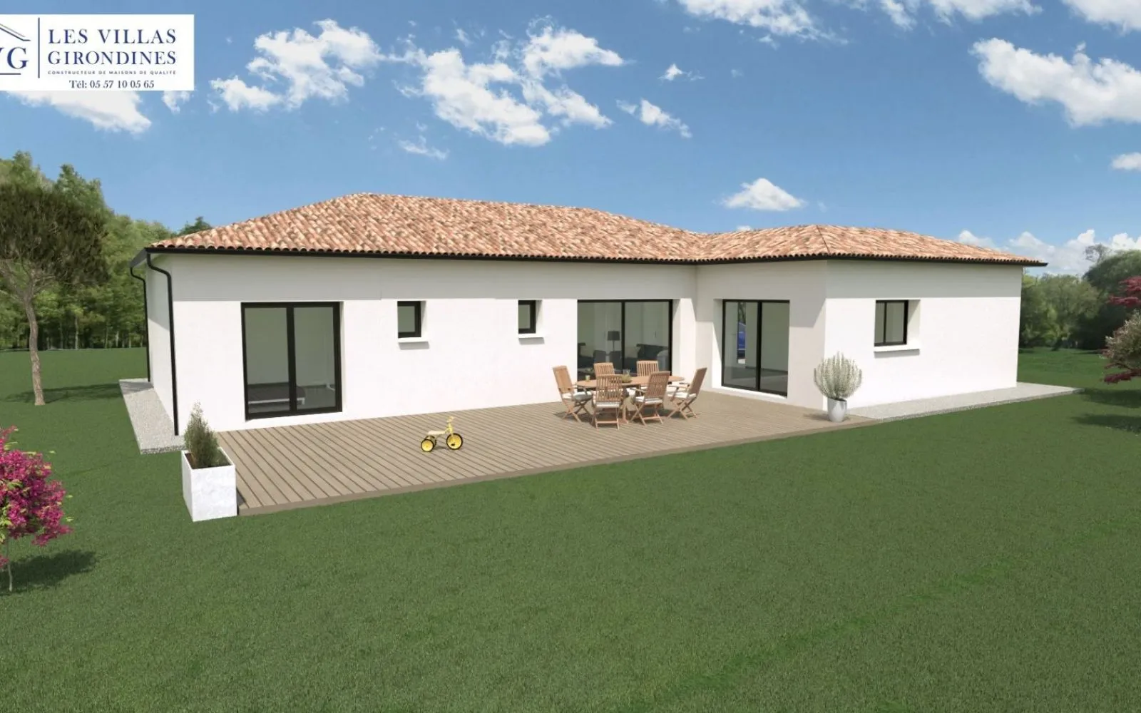 Projet de construction d'une maison 129.54 m² avec terrain à BELIN-BELIET (33) à Belin-Béliet — photo 1
