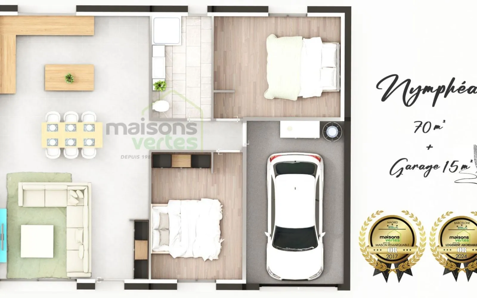 Projet de construction d'une maison 70 m² avec terrain à ALIGNAN-DU-VENT (34) à Alignan-du-Vent — photo 5