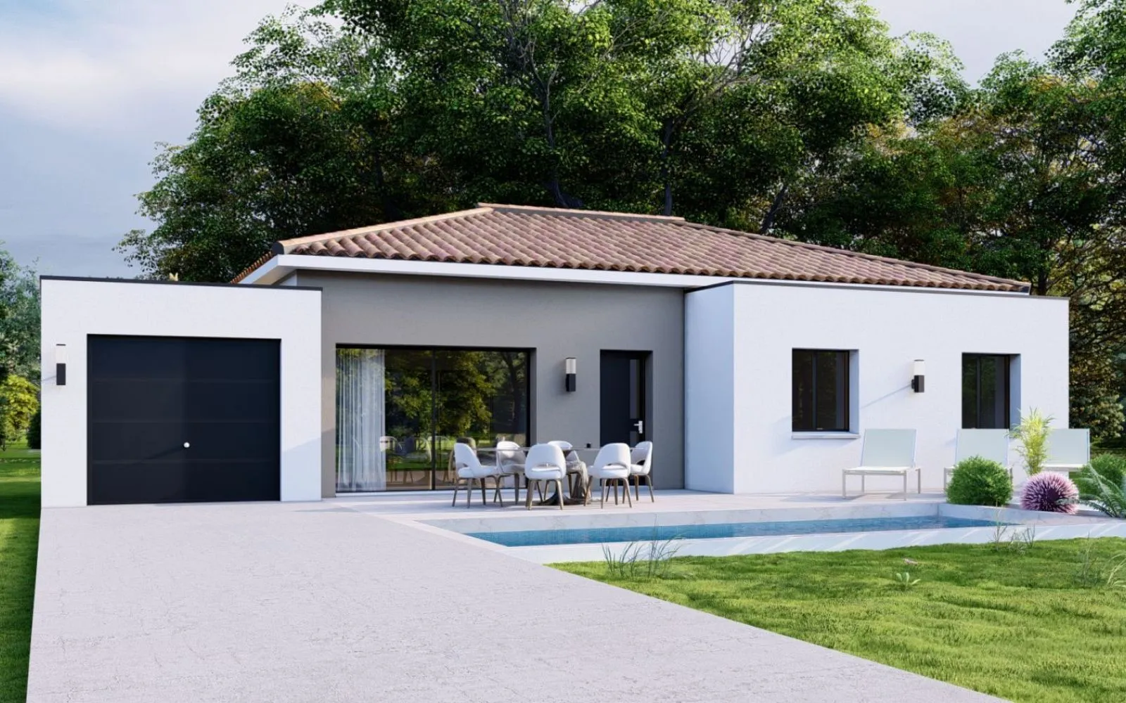 Projet de construction d'une maison 100 m² avec terrain à ALIGNAN-DU-VENT (34) à Alignan-du-Vent — photo 1