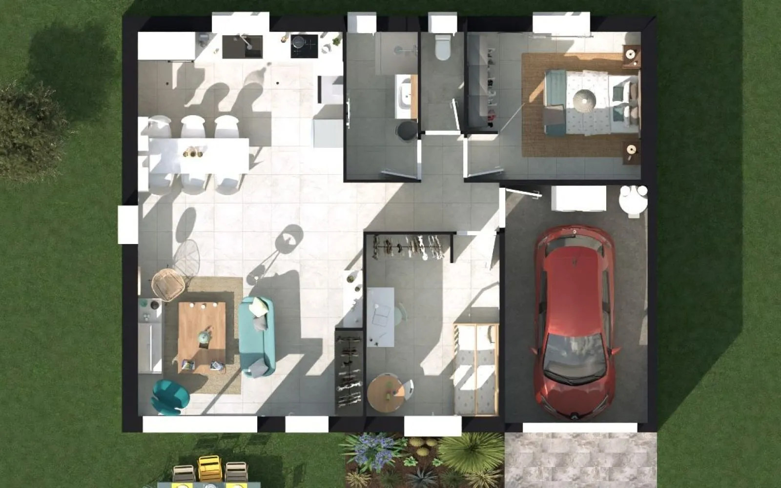 Projet de construction d'une maison 69 m² avec terrain à ALIGNAN-DU-VENT (34) à Alignan-du-Vent — photo 2