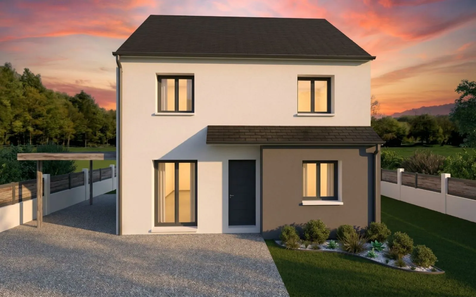 Projet de construction d'une maison 108 m² avec terrain à SAINT-CYR-SOUS-DOURDAN (91) à Saint-Georges-Motel — photo 1