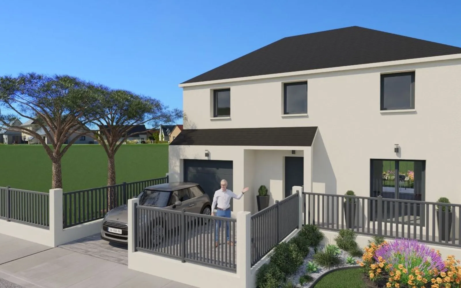 Projet de construction d'une maison 102 m² avec garage intégré en avancée à Viry-Châtillon — photo 1