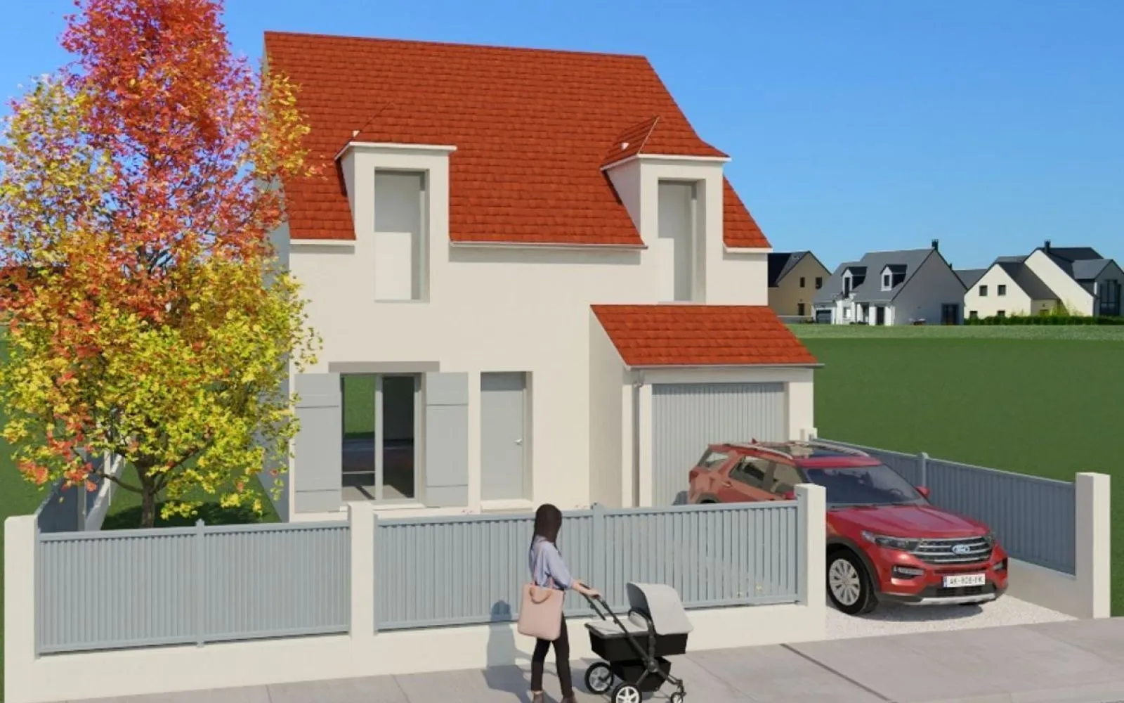 Projet de construction d'une maison 90 m² avec garage intégré de 17 m2 à Baulne — photo 1