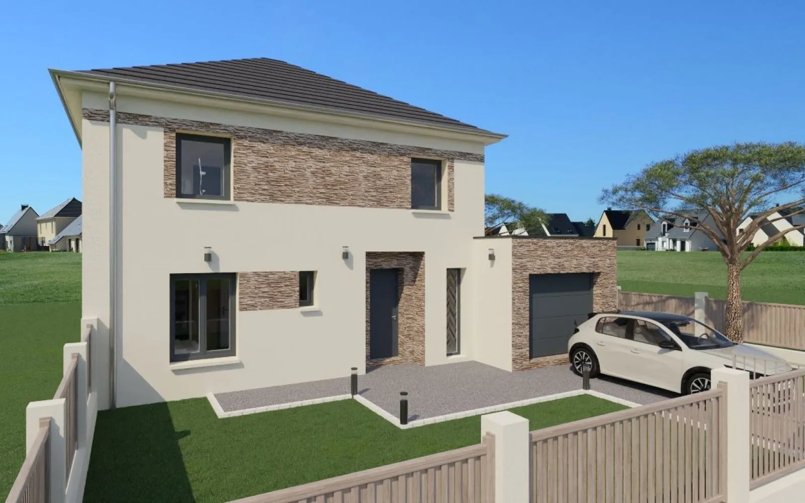 Projet de construction d'une maison 135 m² avec garage accolé à Saint-Fargeau-Ponthierry — photo 1