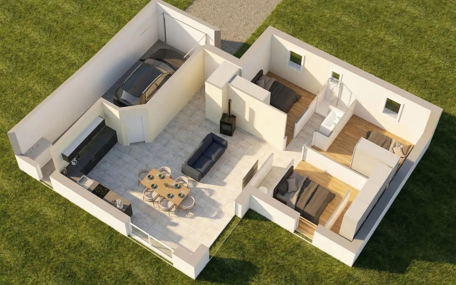 Projet de construction d'une maison 87 m² avec terrain à BONCHAMP-LES-LAVAL (53) à Bonchamp-lès-Laval — photo 3