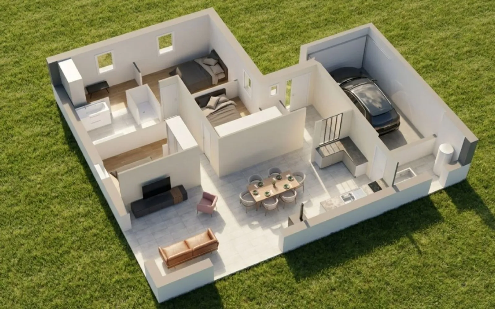 Projet de construction d'une maison 101 m² avec terrain à ENTRAMMES (53) à Entrammes — photo 3