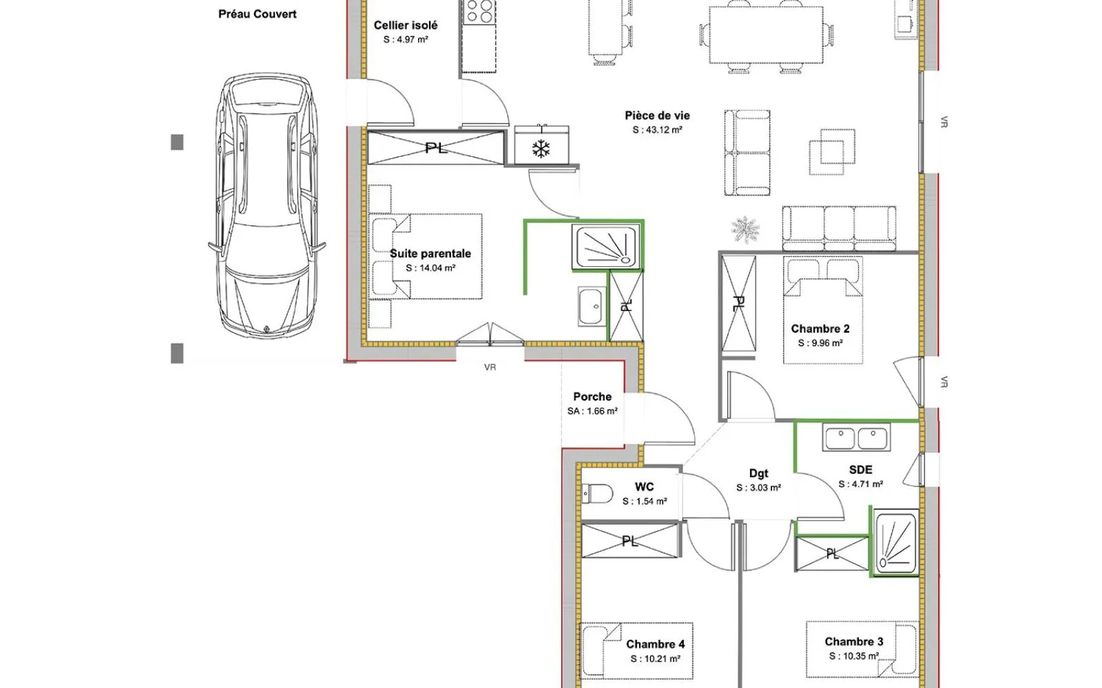 Projet de construction d'une maison 101.93 m² avec terrain à GERMOND-ROUVRE (79) à Germond-Rouvre — photo 7