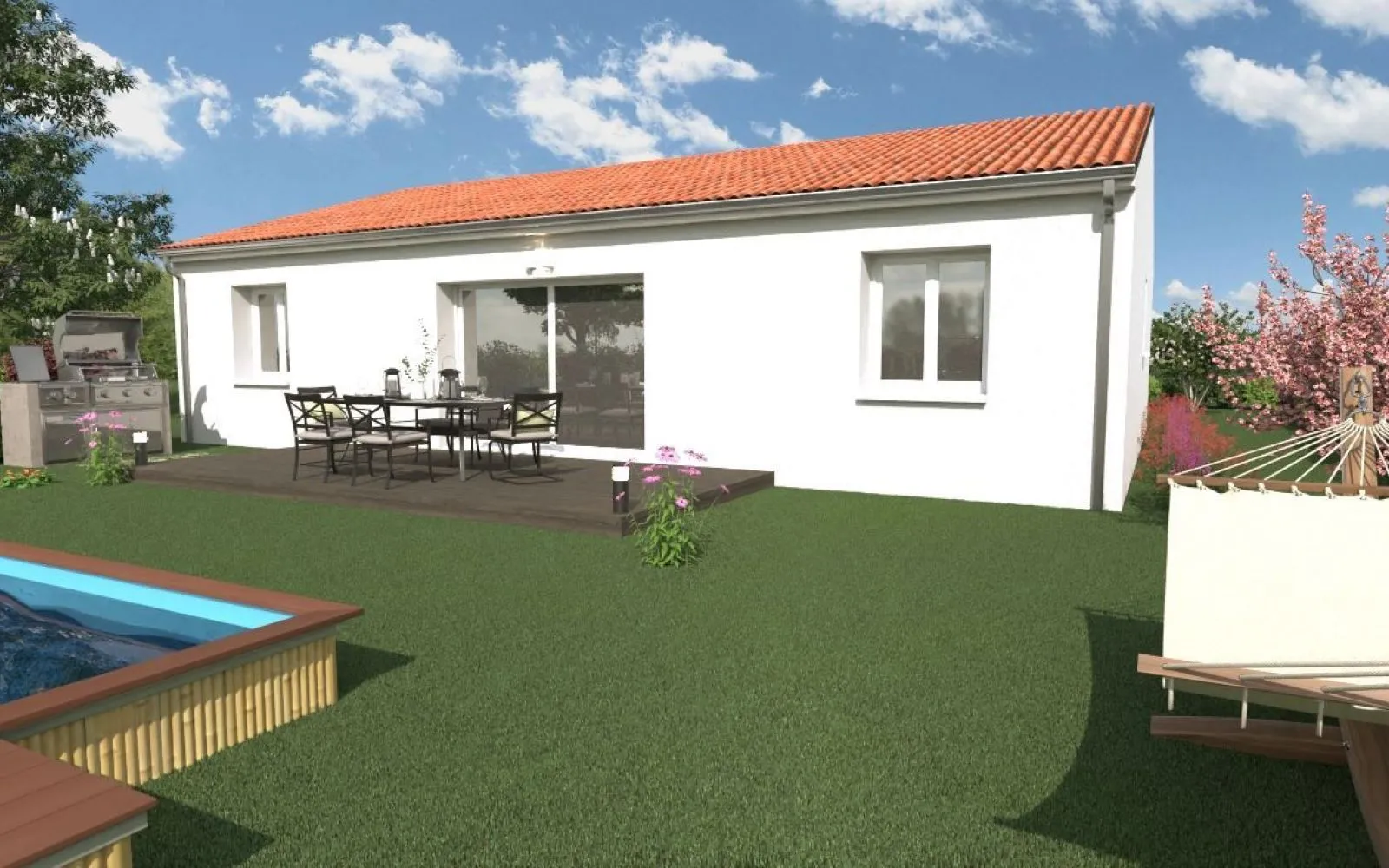 Projet de construction d'une maison 86.35 m² avec terrain à LE BOURDET (79) à Le Bourdet — photo 2