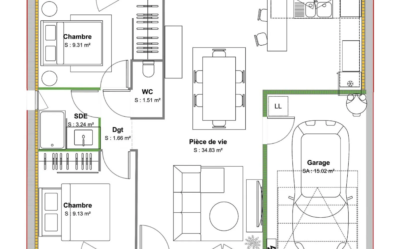 Projet de construction d'une maison 59.66 m² avec terrain à FRANCOIS (79) à François — photo 6
