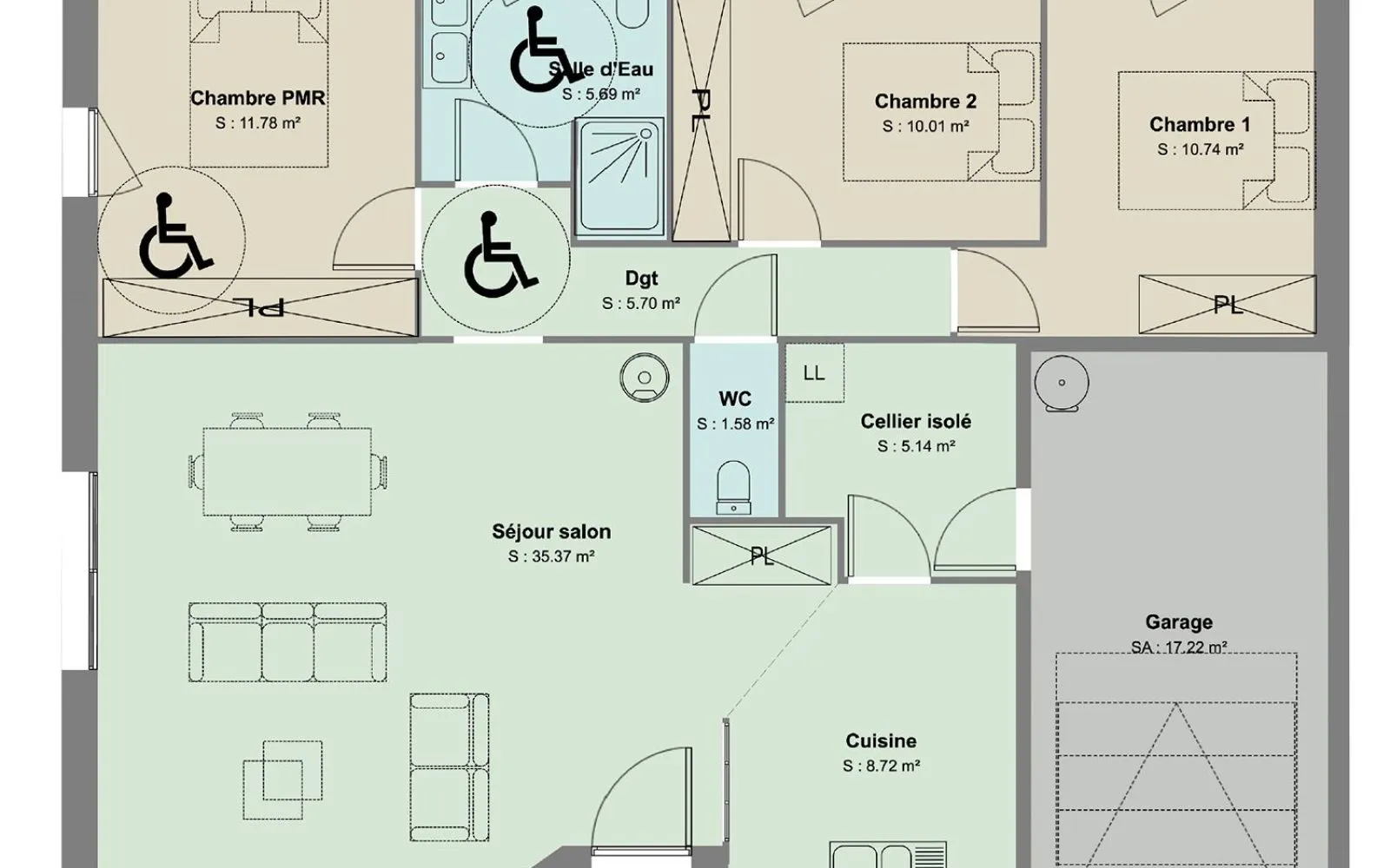 Projet de construction d'une maison 94.73 m² avec terrain à LE BOURDET (79) à Le Bourdet — photo 7