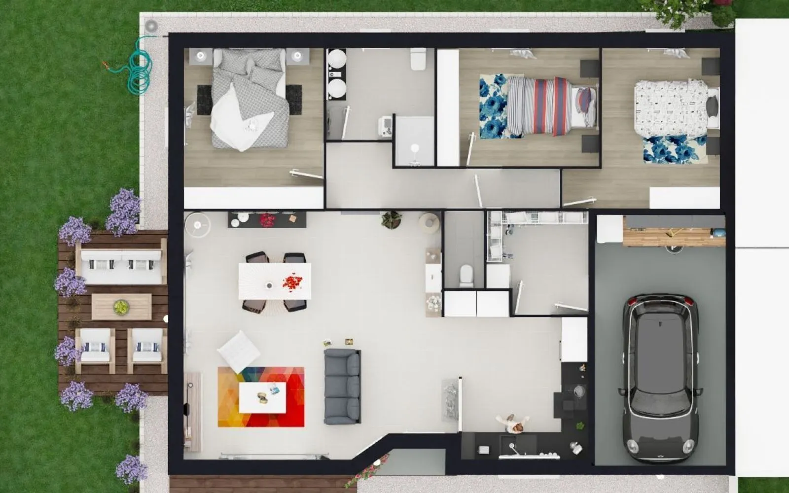 Projet de construction d'une maison 94.73 m² avec terrain à LE BOURDET (79) à Le Bourdet — photo 6