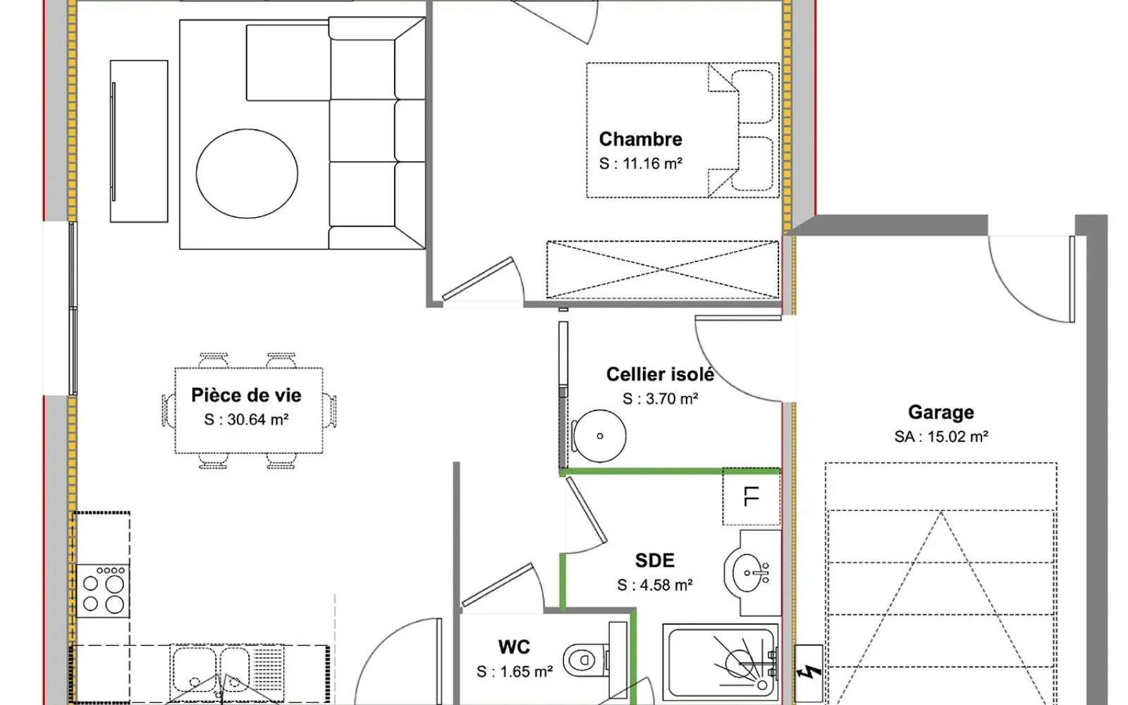 Projet de construction d'une maison 51.73 m² avec terrain à FRANCOIS (79) à François — photo 6