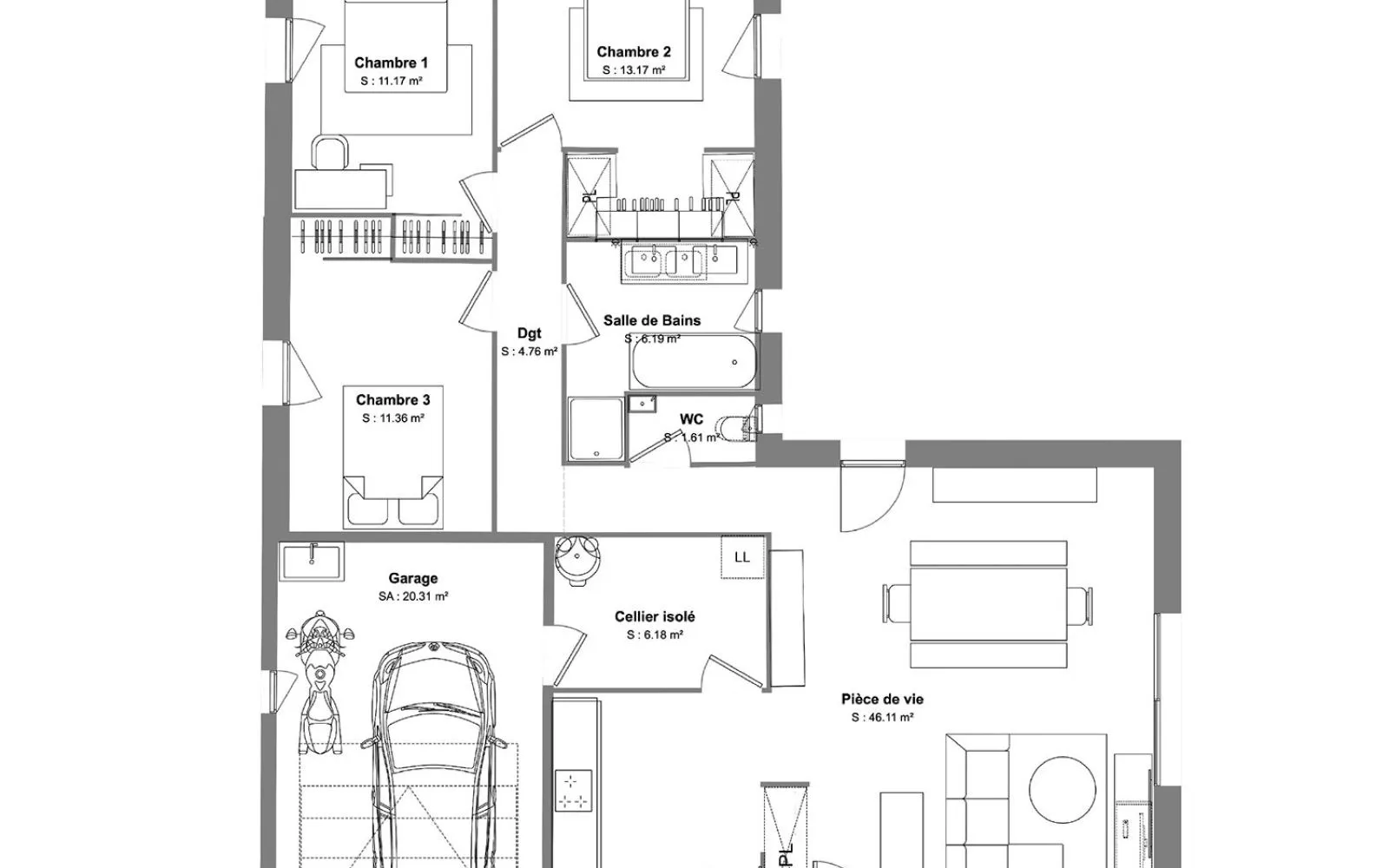 Projet de construction d'une maison 100.55 m² avec terrain à FRANCOIS (79) à François — photo 7