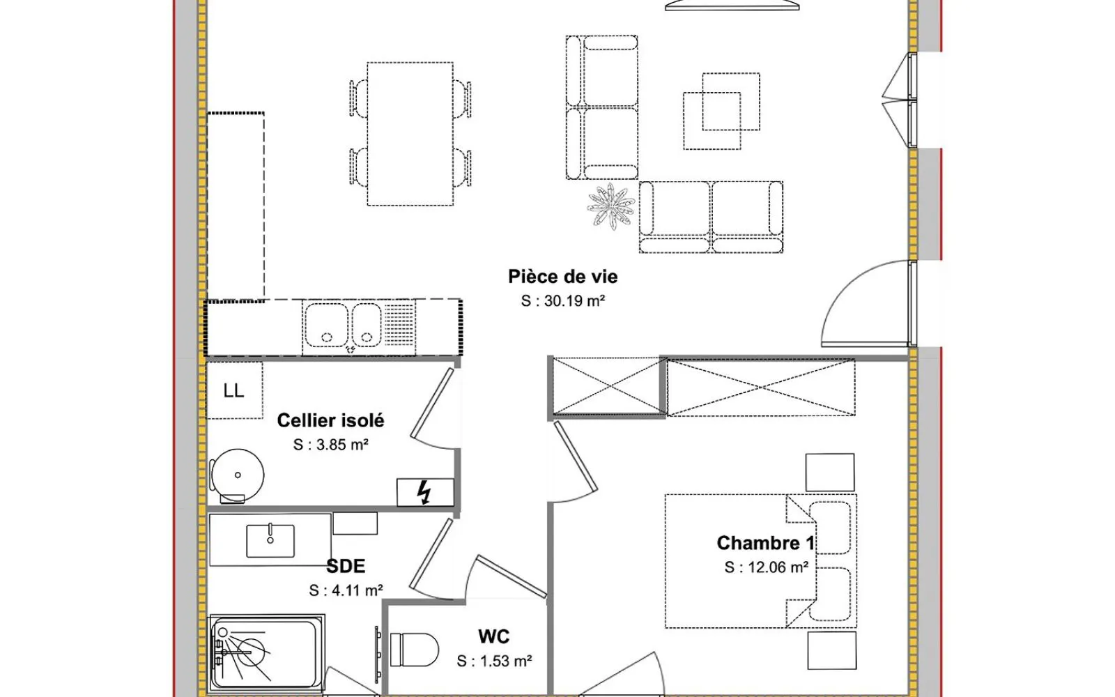 Projet de construction d'une maison 51.74 m² avec terrain à COULON (79) à Coulon — photo 8