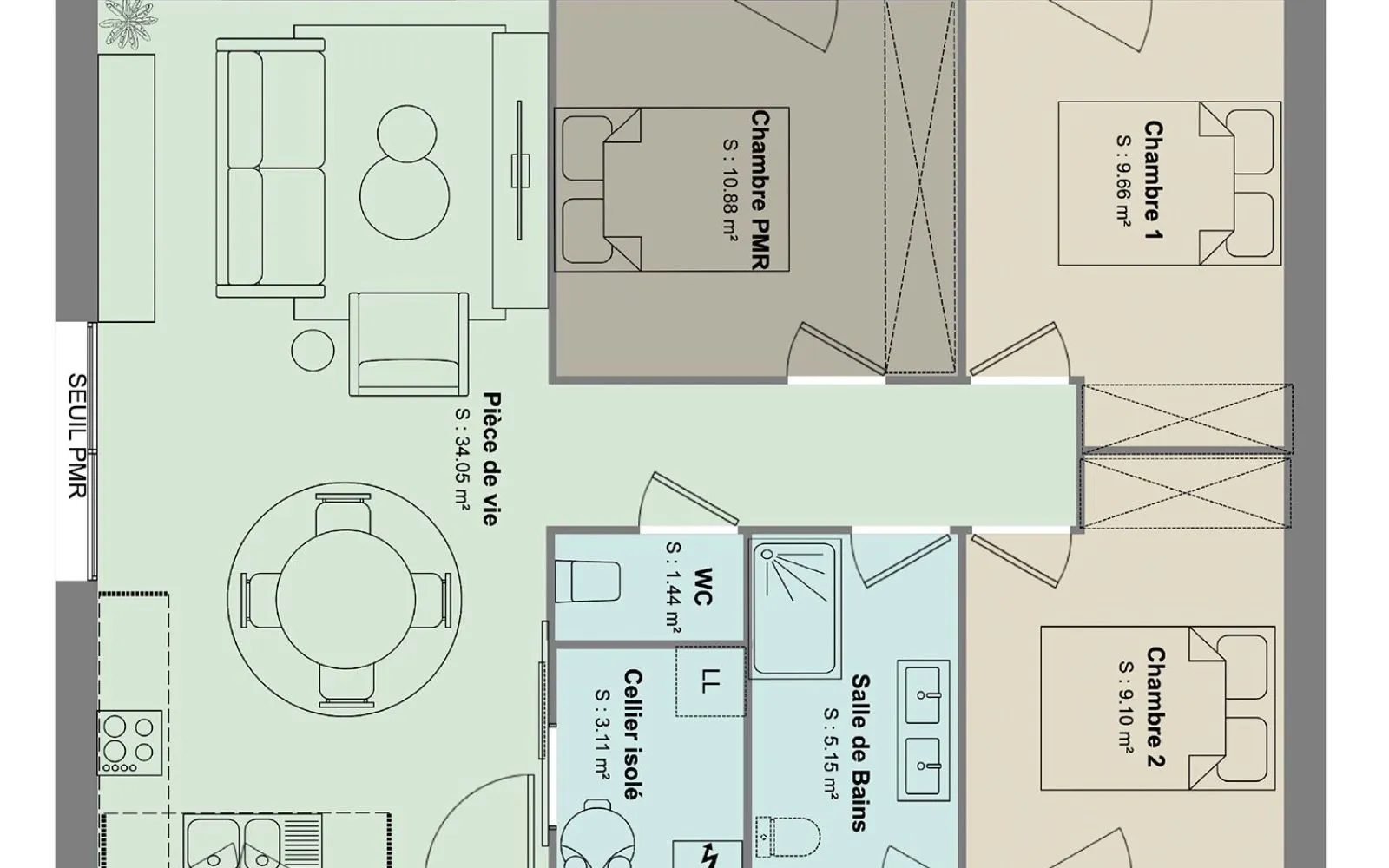 Projet de construction d'une maison 73.39 m² avec terrain à FRANCOIS (79) à François — photo 7