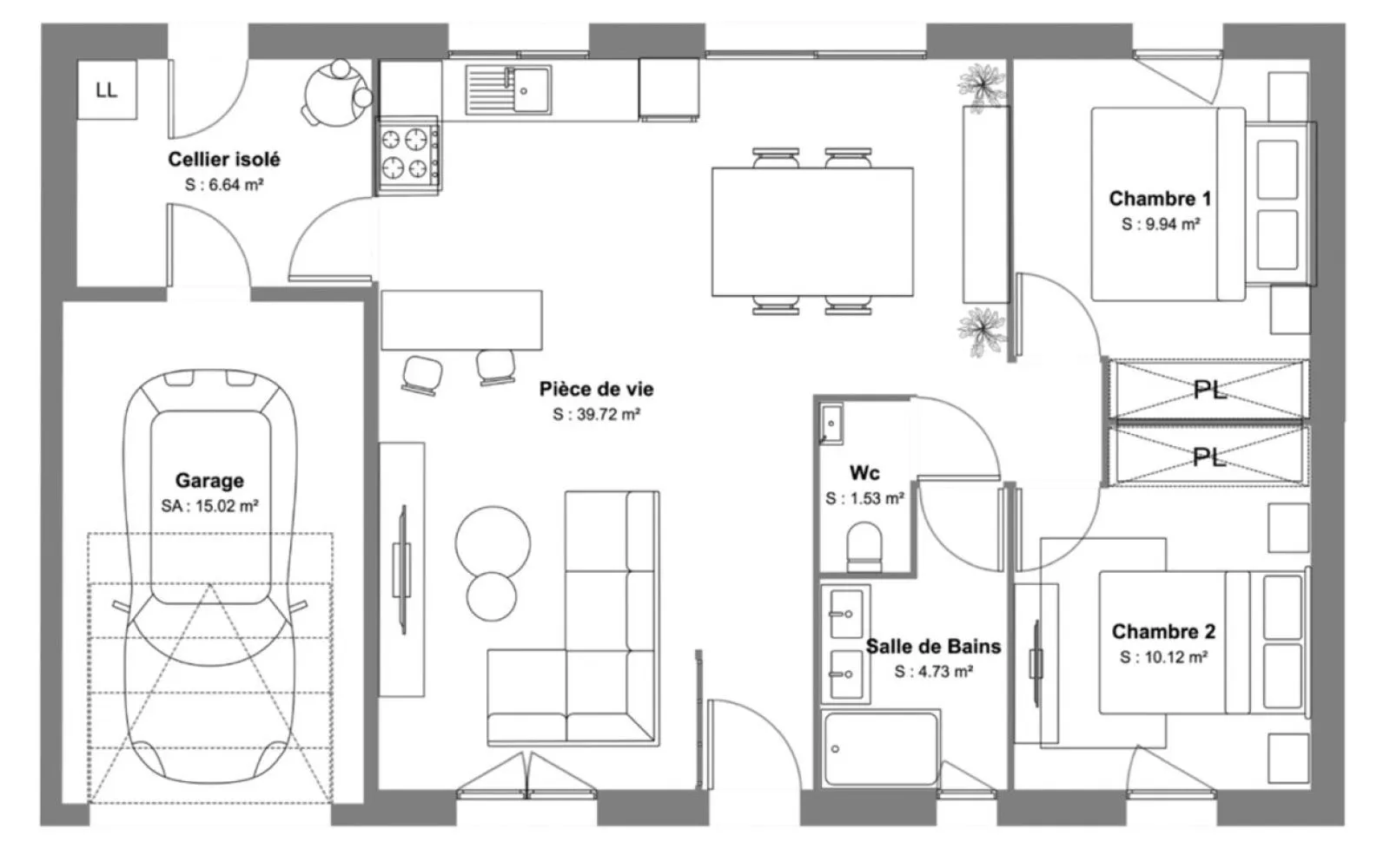Projet de construction d'une maison 72.68 m² avec terrain à LE BOURDET (79) à Le Bourdet — photo 6