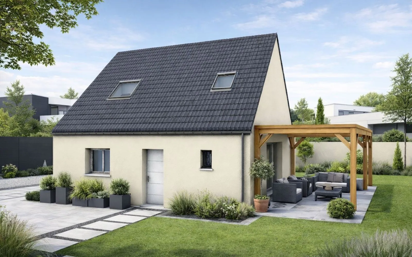 Projet de construction d'une maison 86.8 m² avec terrain à MAULETTE (78) à Maulette — photo 1