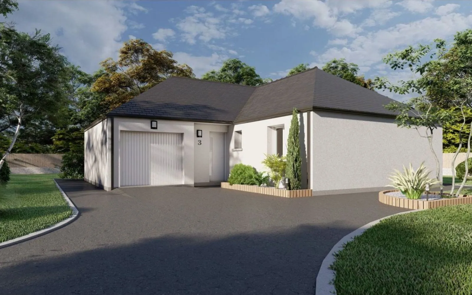 Projet de construction d'une maison 71.42 m² avec terrain à MERDRIGNAC (22) à Merdrignac — photo 1