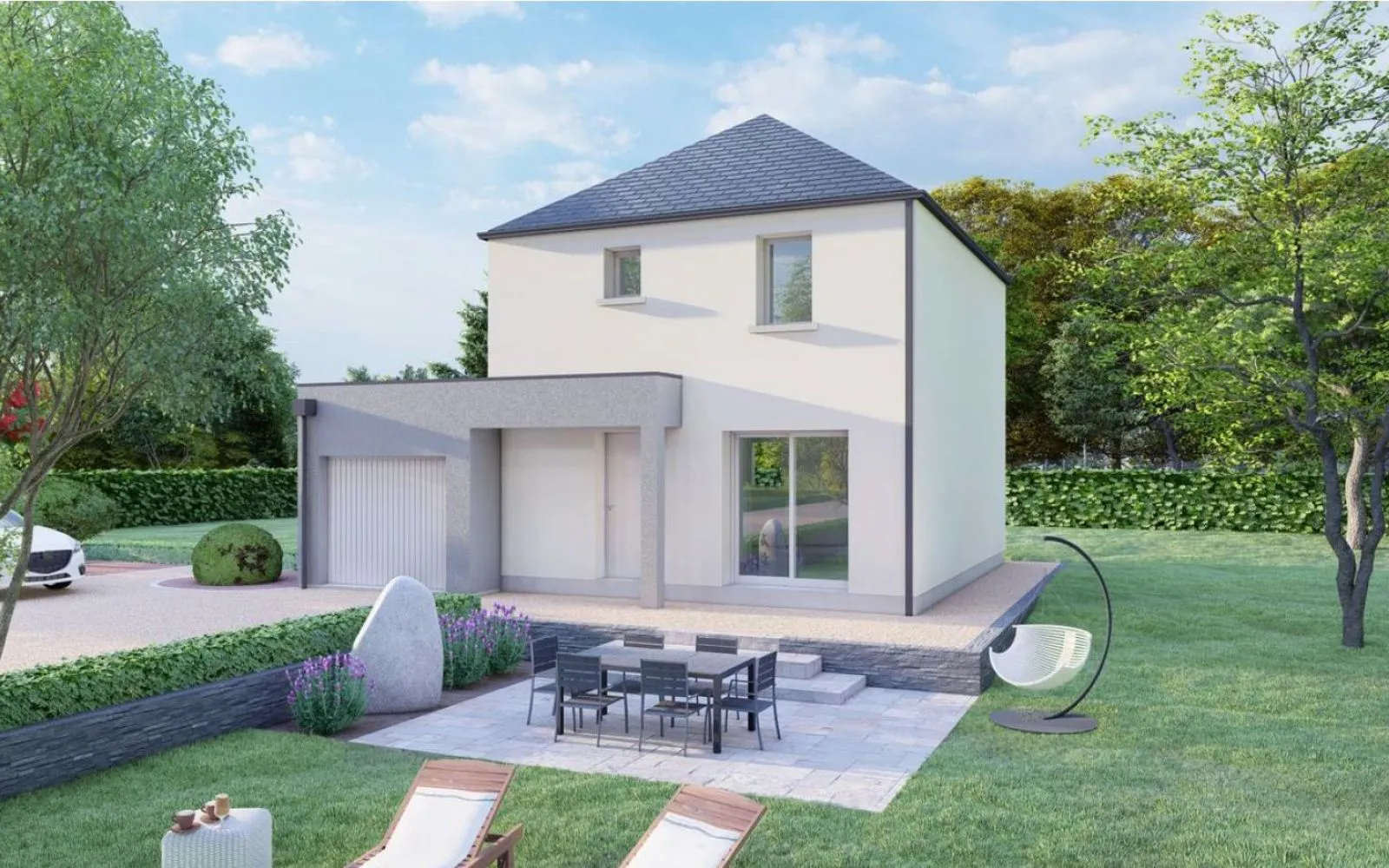 Projet de construction d'une maison 74.23 m² avec terrain à QUESSOY (22) à Quessoy — photo 1