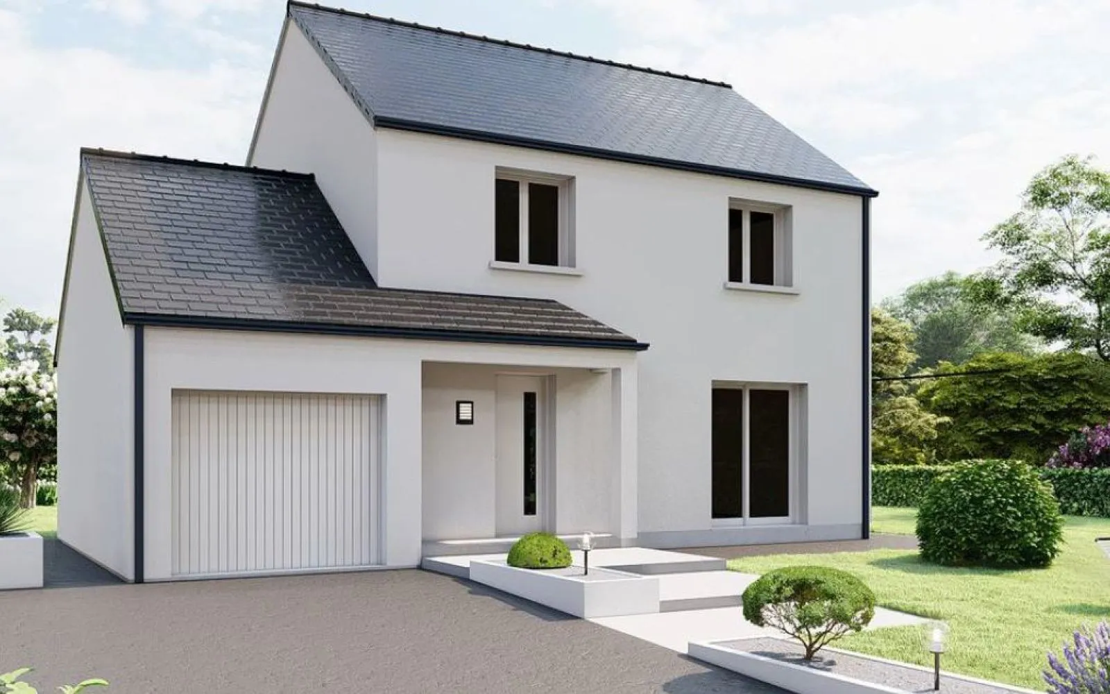 Projet de construction d'une maison 91 m² avec terrain à LE FRESNE-PORET (50) à Le Fresne-Poret — photo 1