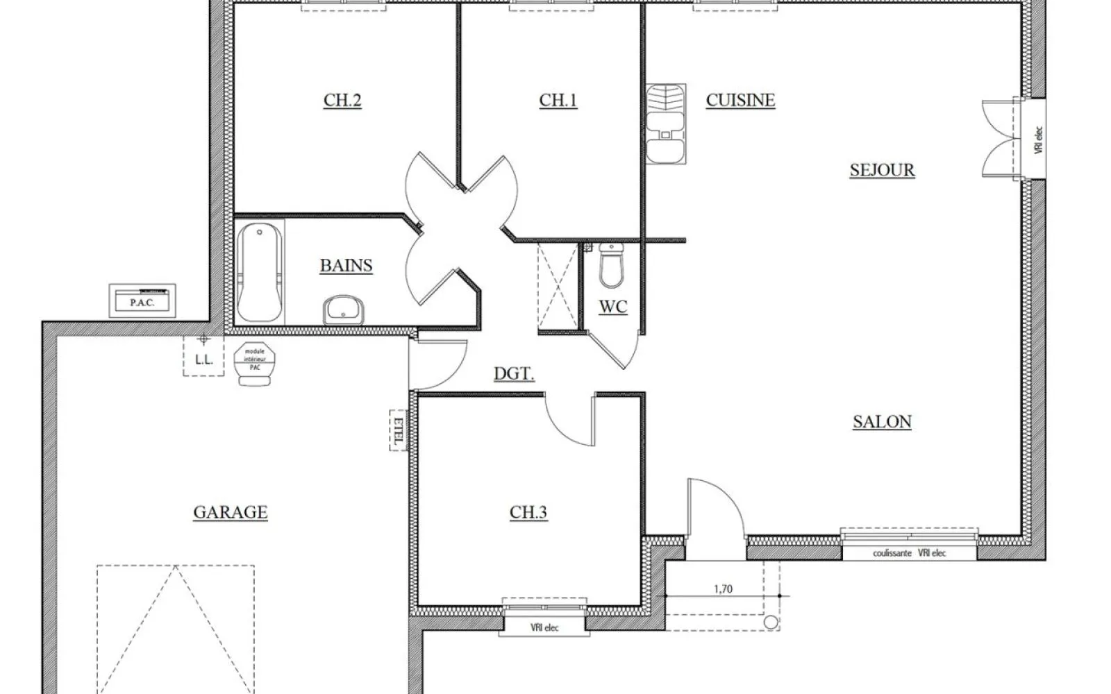 Projet de construction d'une maison 86.16 m² avec terrain à GROSVILLE (50) à Grosville — photo 2