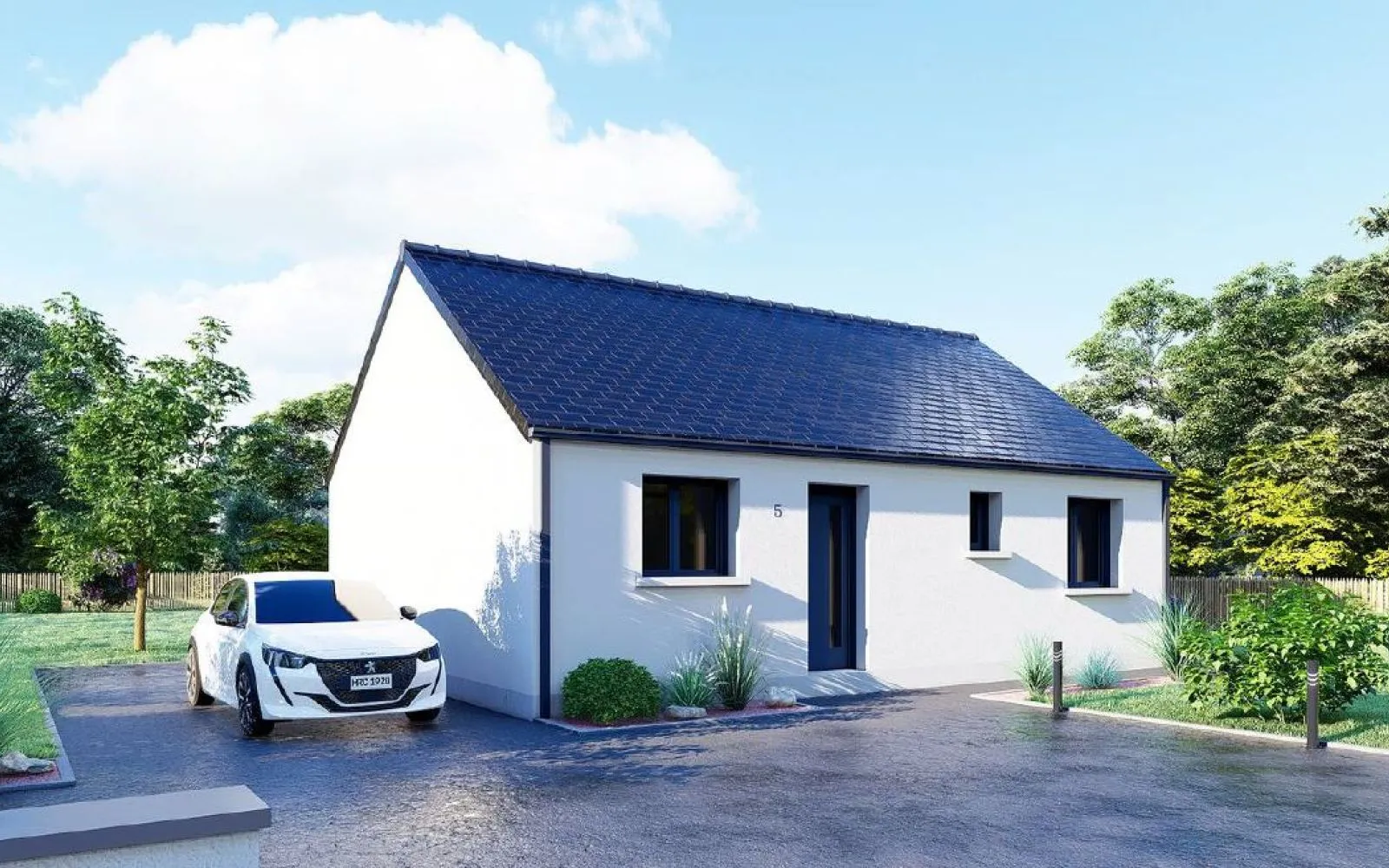 Projet de construction d'une maison 60.17 m² avec terrain à YVETOT-BOCAGE (50) à Yvetot-Bocage — photo 1