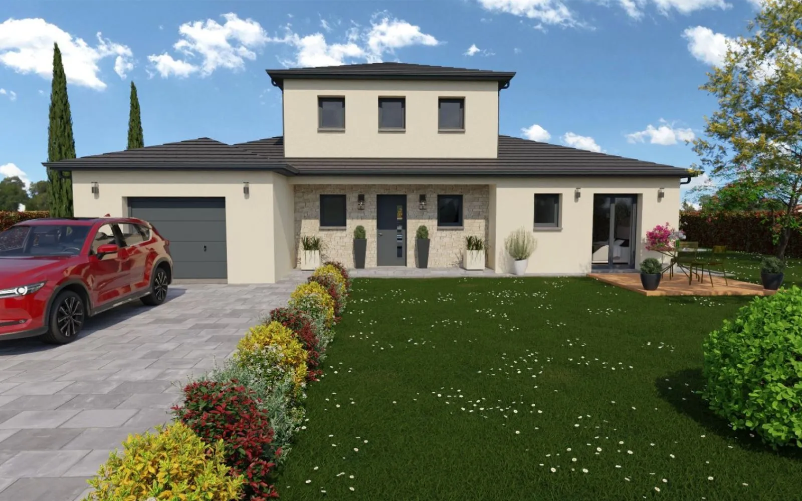 Projet de construction d'une maison 131 m² avec terrain à VILLEFRANCHE-SUR-SAONE (69) à Villefranche-sur-Saône — photo 1