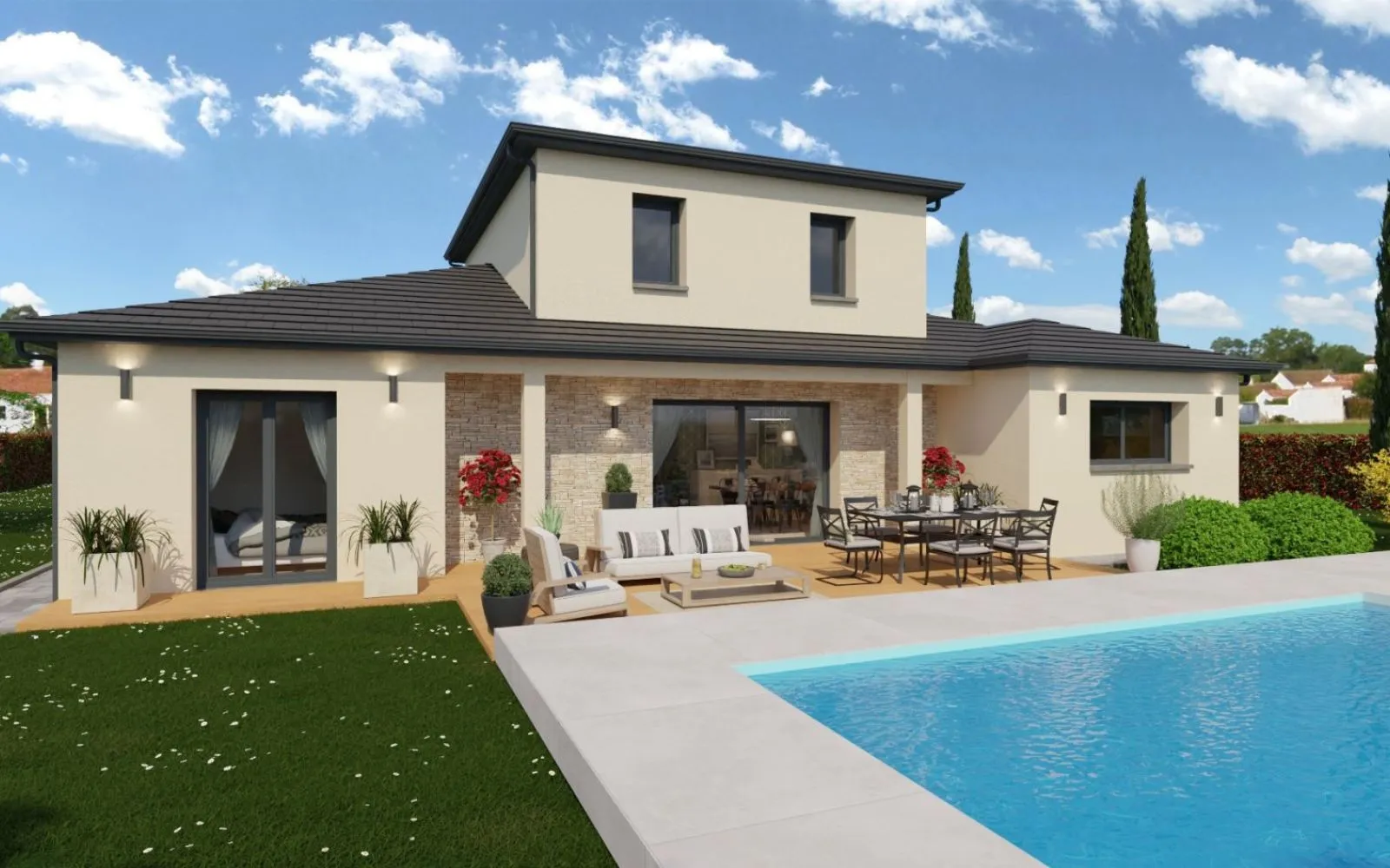 Projet de construction d'une maison 131 m² avec terrain à VILLEFRANCHE-SUR-SAONE (69) à Villefranche-sur-Saône — photo 3