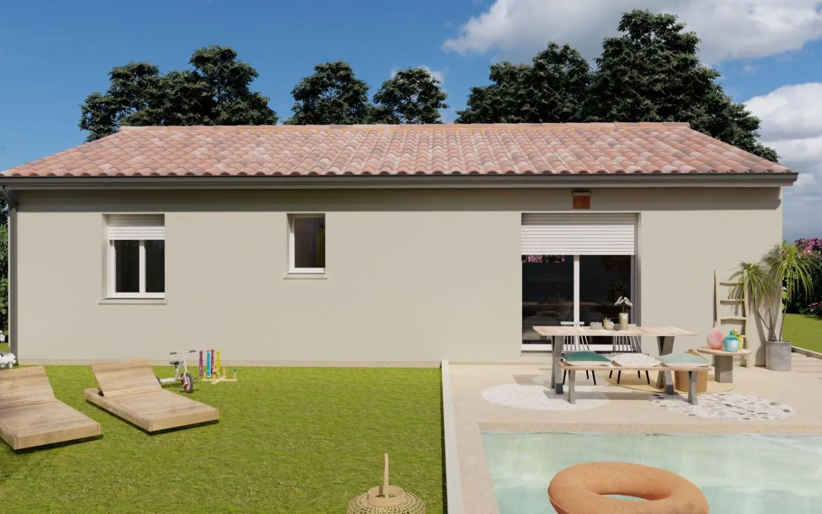 Projet de construction d'une maison 75.02 m² avec terrain à SAINT-CAPRAISE-D'EYMET (24) à Saint-Capraise-d'Eymet — photo 3