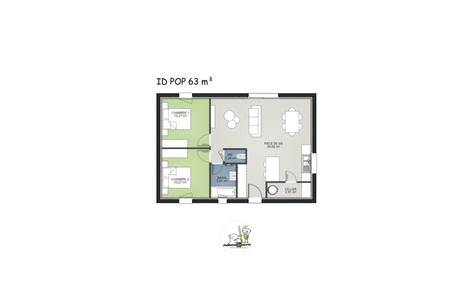 Projet de construction Hors d'eau Hors d'air d'une maison 63 m² avec terrain à SALLES (33) à Salles — photo 15