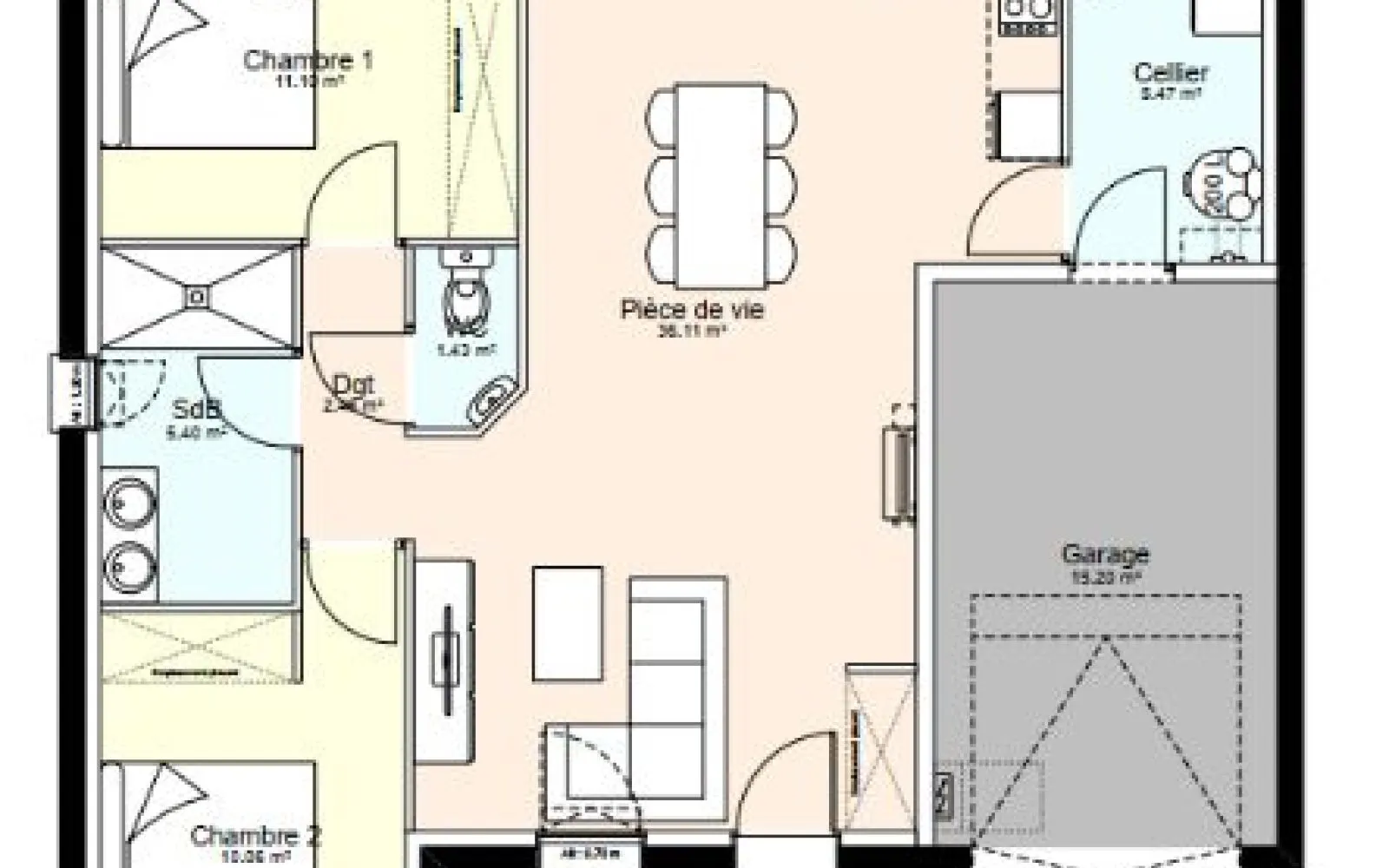Votre future maison de 69 m² avec terrain à JAUNAY-MARIGNY à Jaunay-Marigny — photo 3