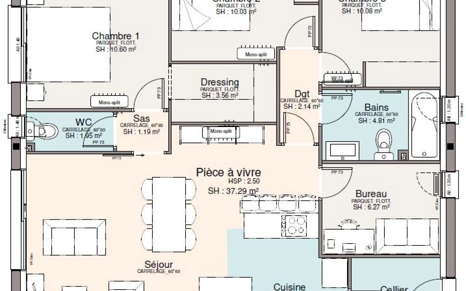 Projet de construction d'une maison 96 m² avec terrain à PLAISANCE-DU-TOUCH (31) au prix de 285000€. à Plaisance-du-Touch — photo 5