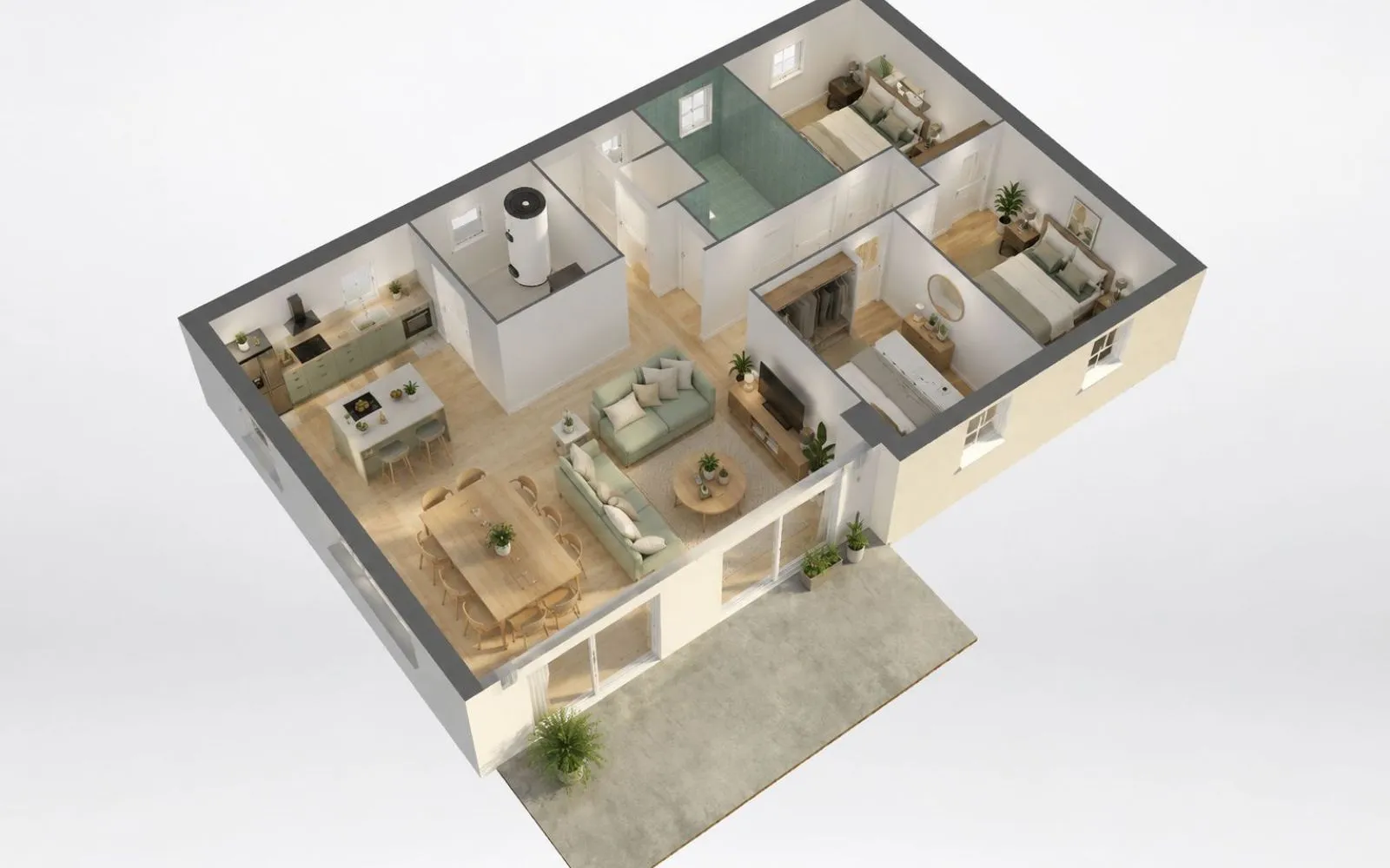 Projet de construction d'une maison 100 m² avec terrain à SAINTE-SEVE (29) à Sainte-Sève — photo 2