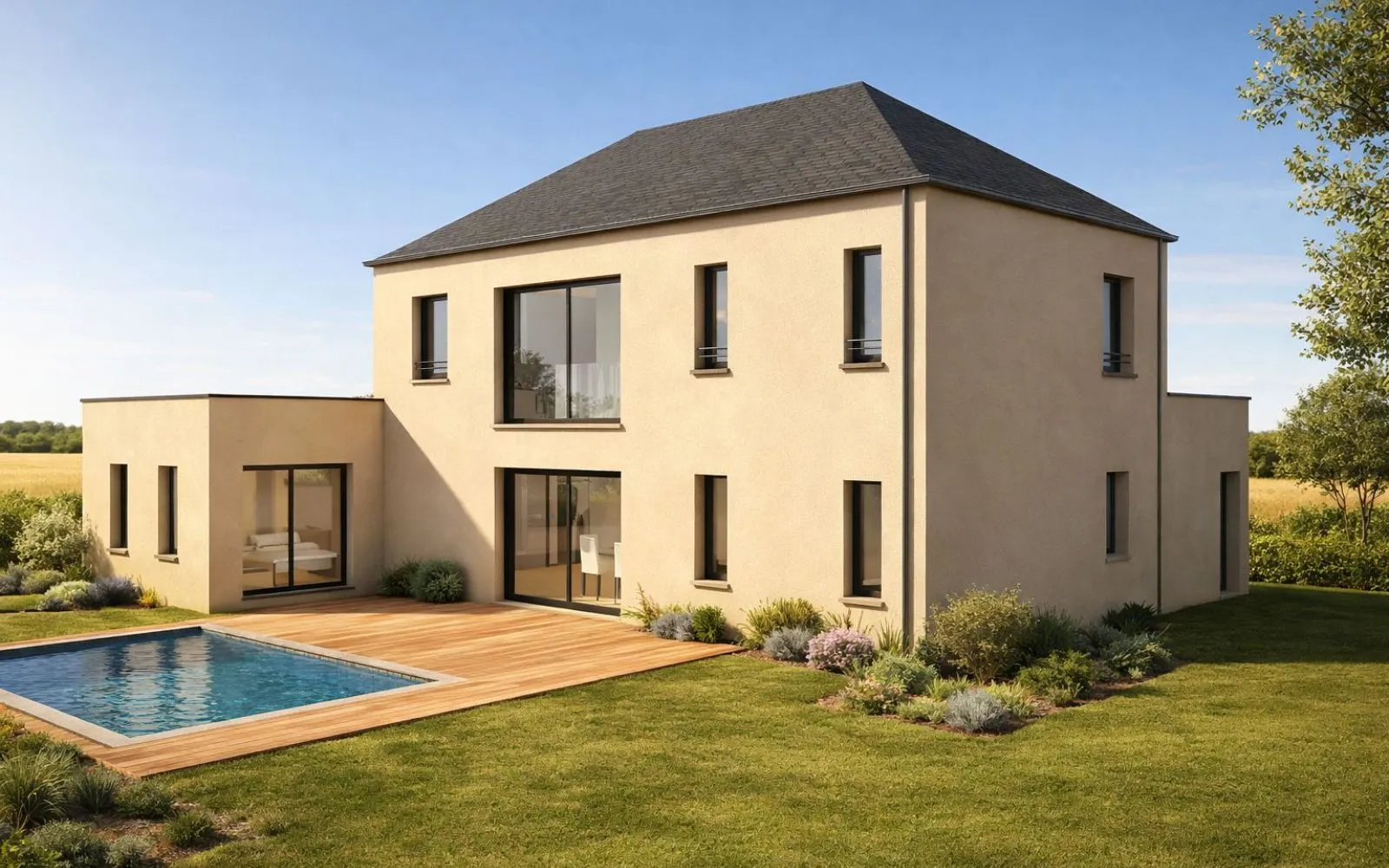 Projet de construction d'une maison 140 m² avec terrain à PELLOUAILLES-LES-VIGNES (49) à Pellouailles-les-Vignes — photo 2