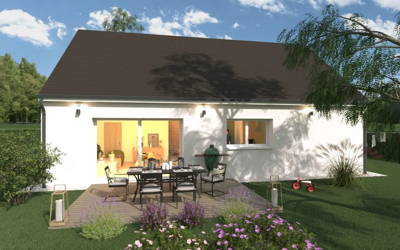Projet de construction d'une maison 93.72 m² avec terrain à REUGNY (03) à Reugny — photo 1